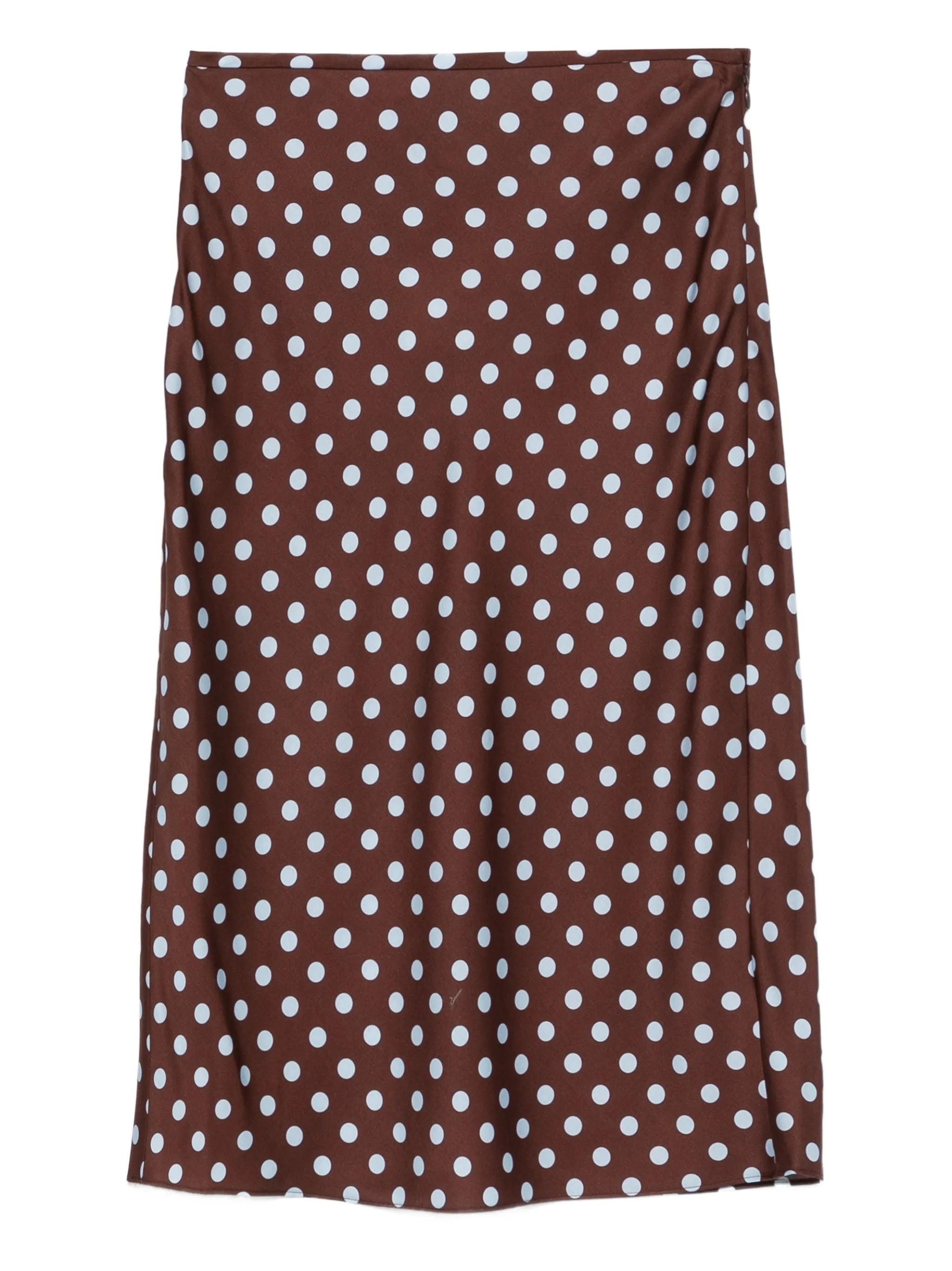 polka-dot midi skirt