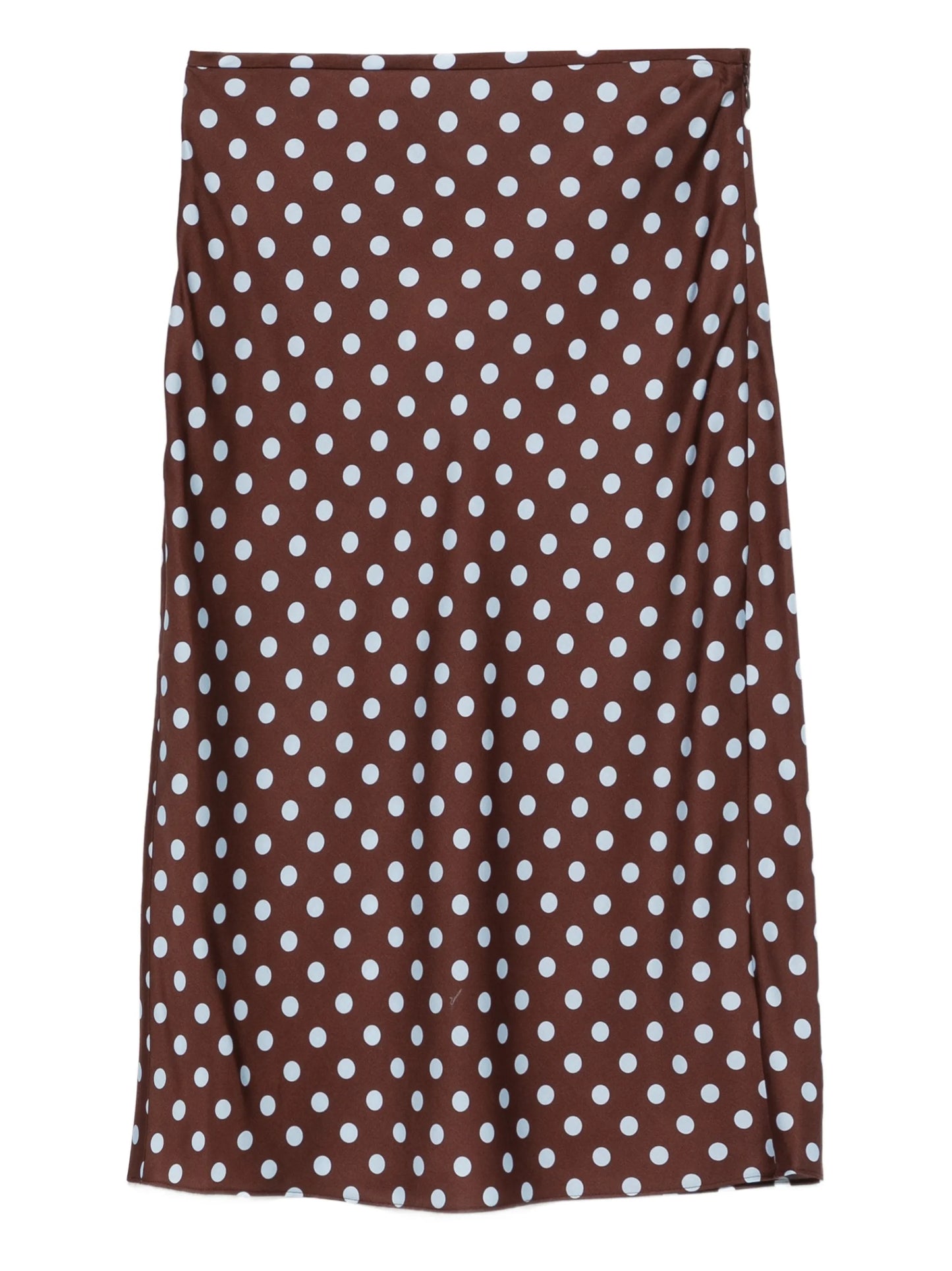 polka-dot midi skirt