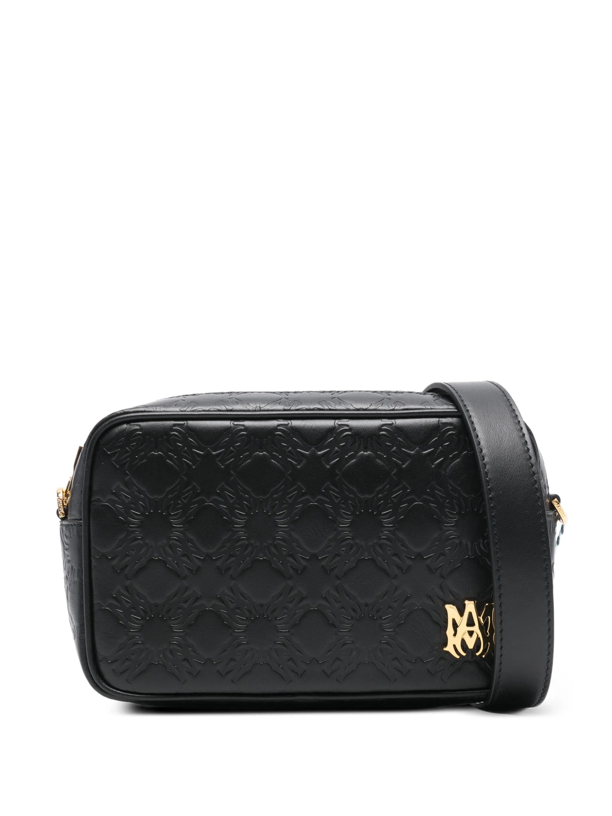 MA Quad embossed-pattern messenger bag