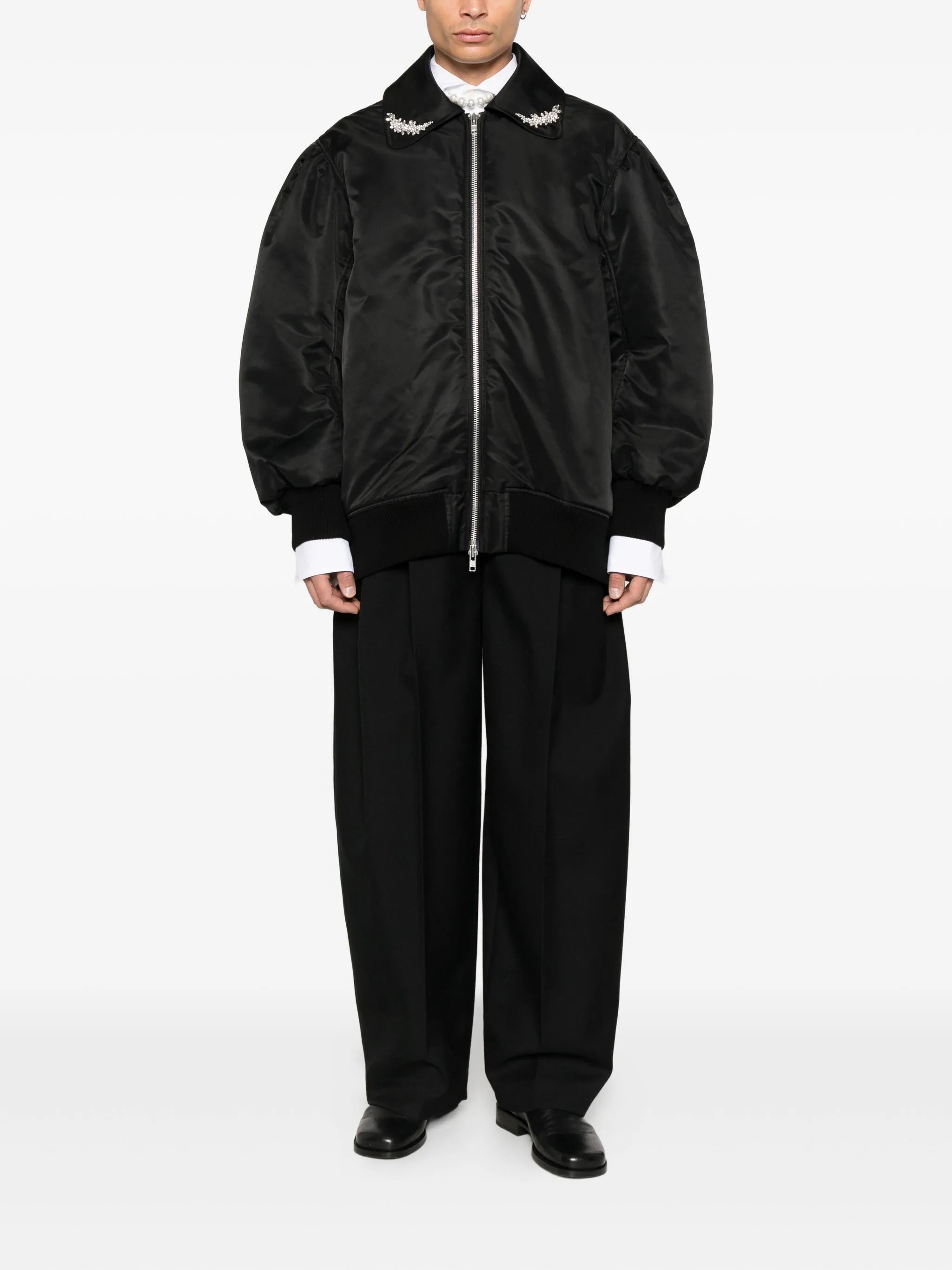 embellished bomber jacket