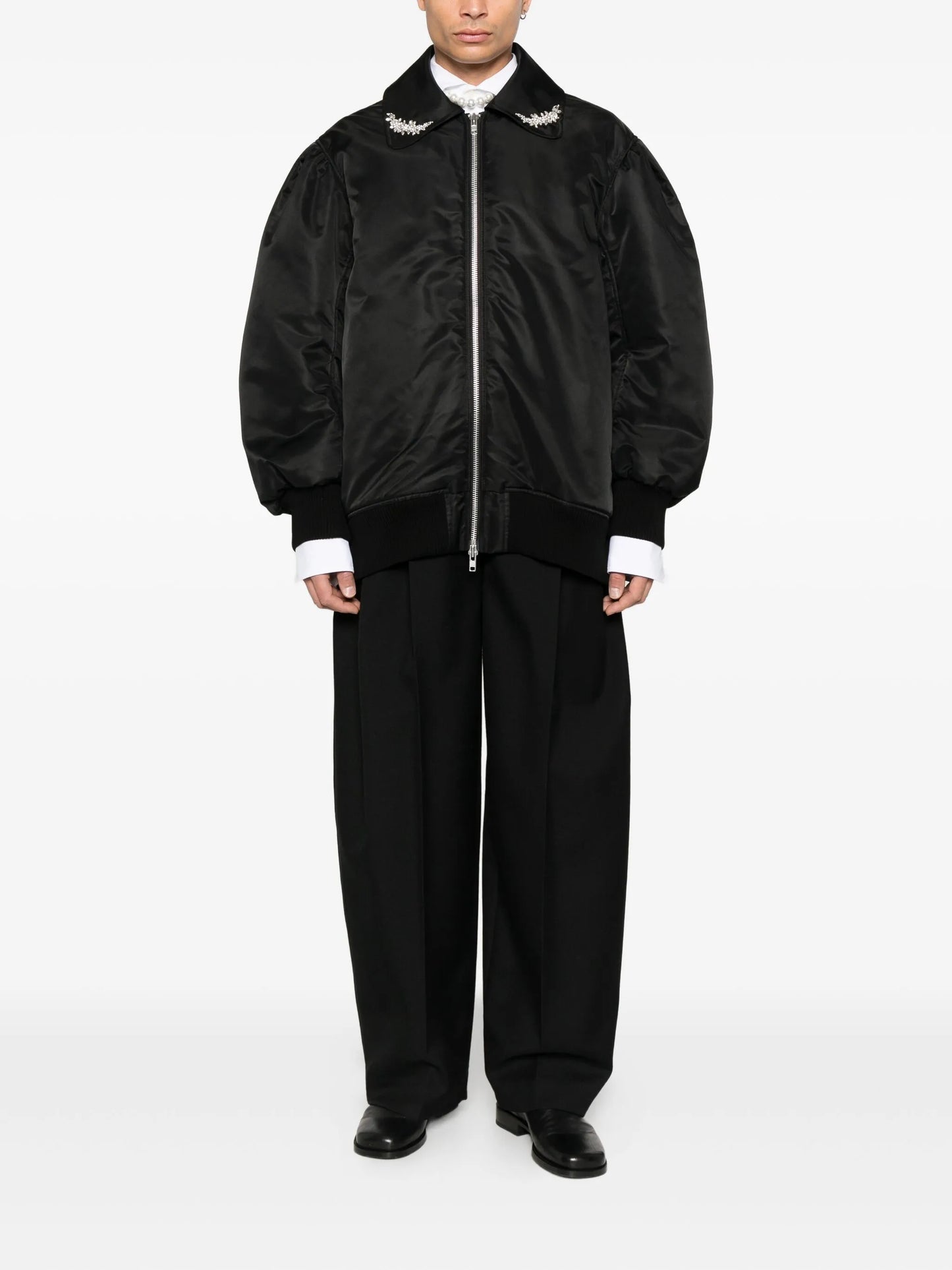 embellished bomber jacket