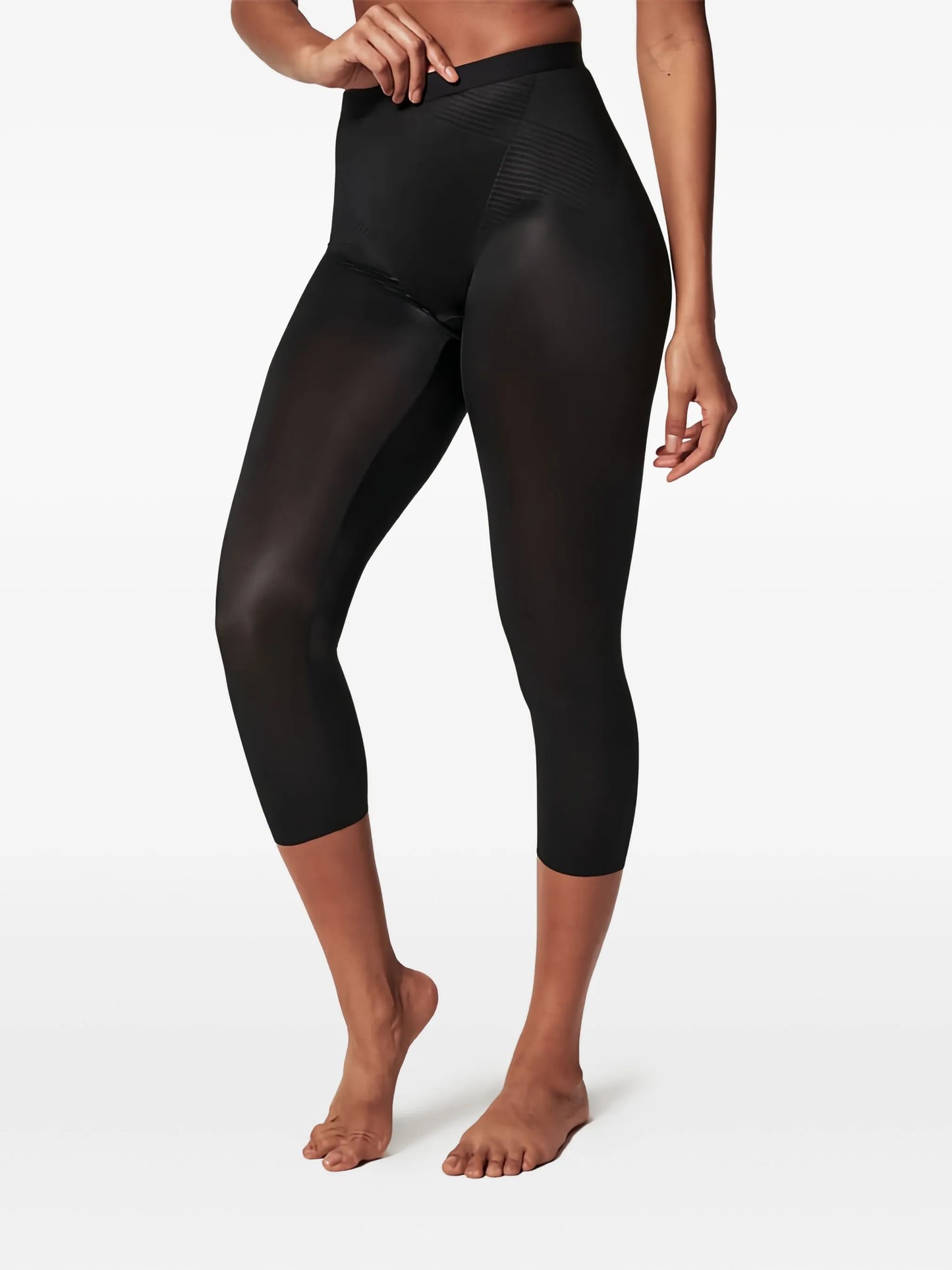 ribbed capri trousers