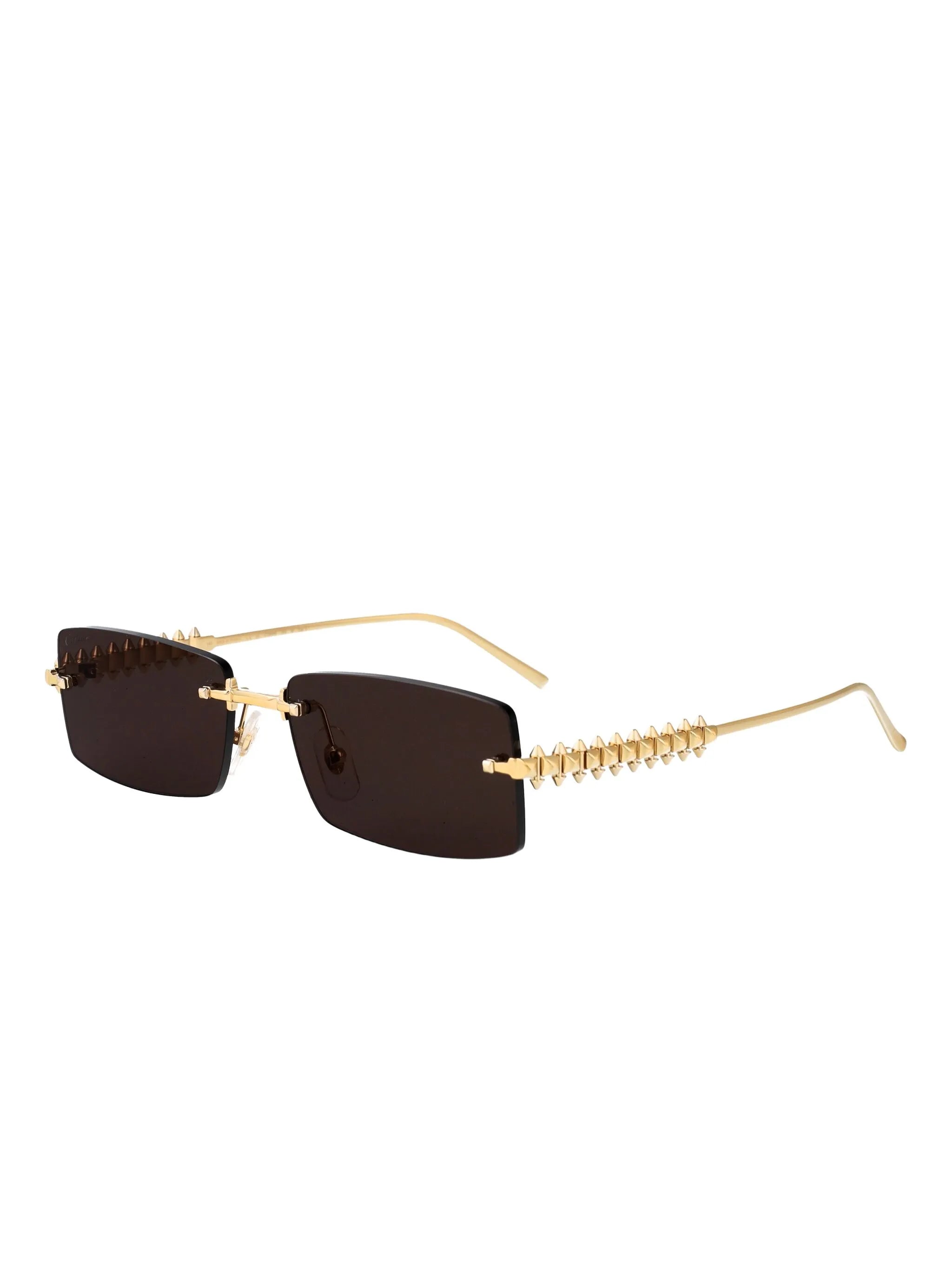 studded rectangle-frame sunglasses