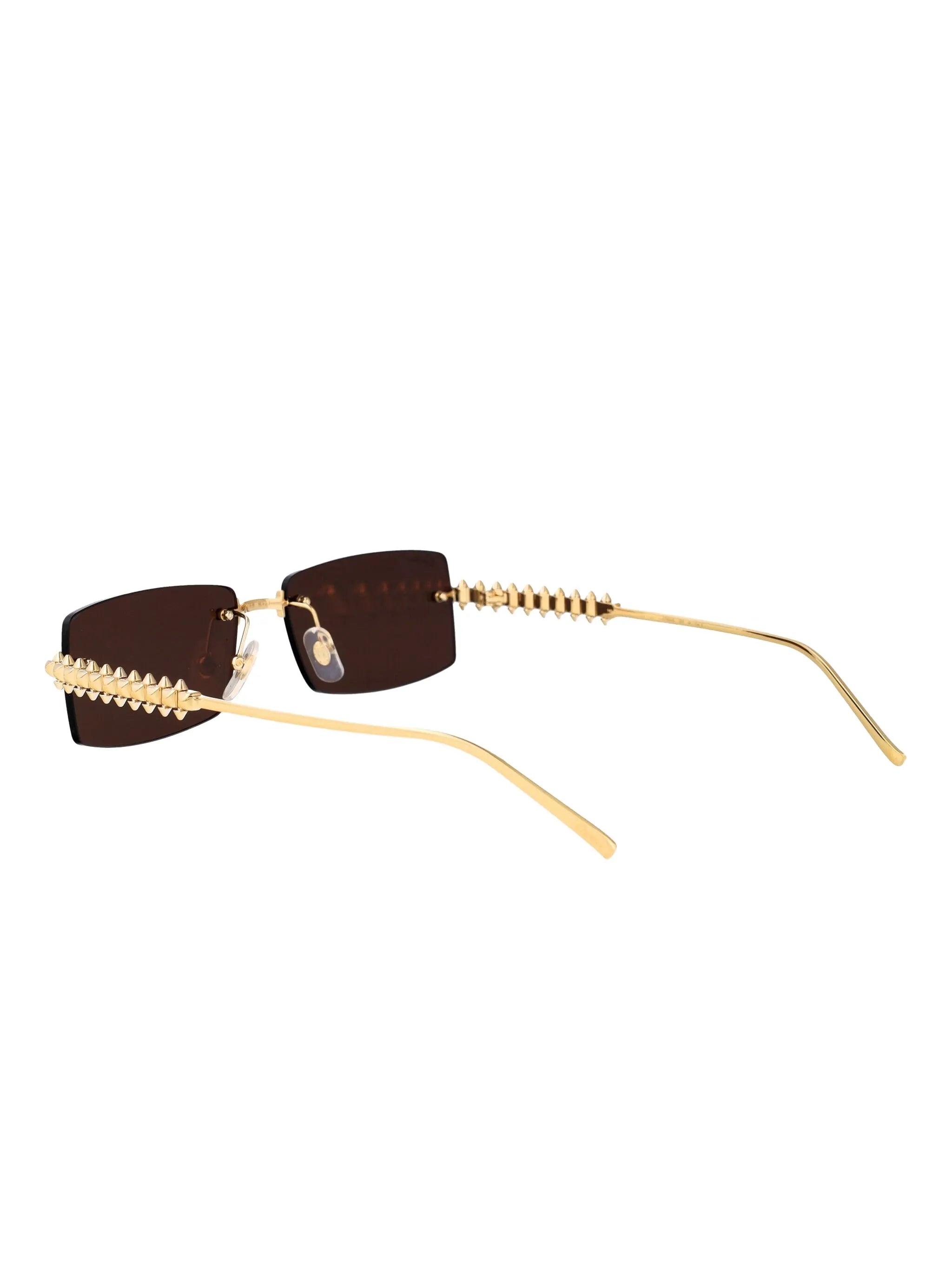 studded rectangle-frame sunglasses