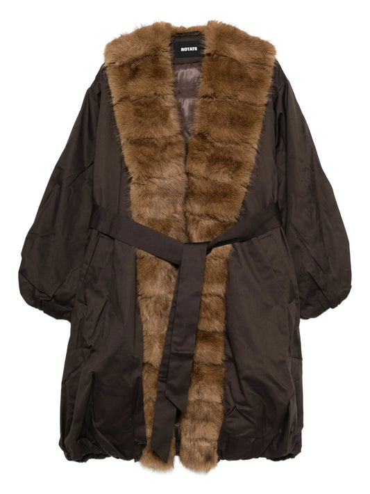 faux fur collar coat