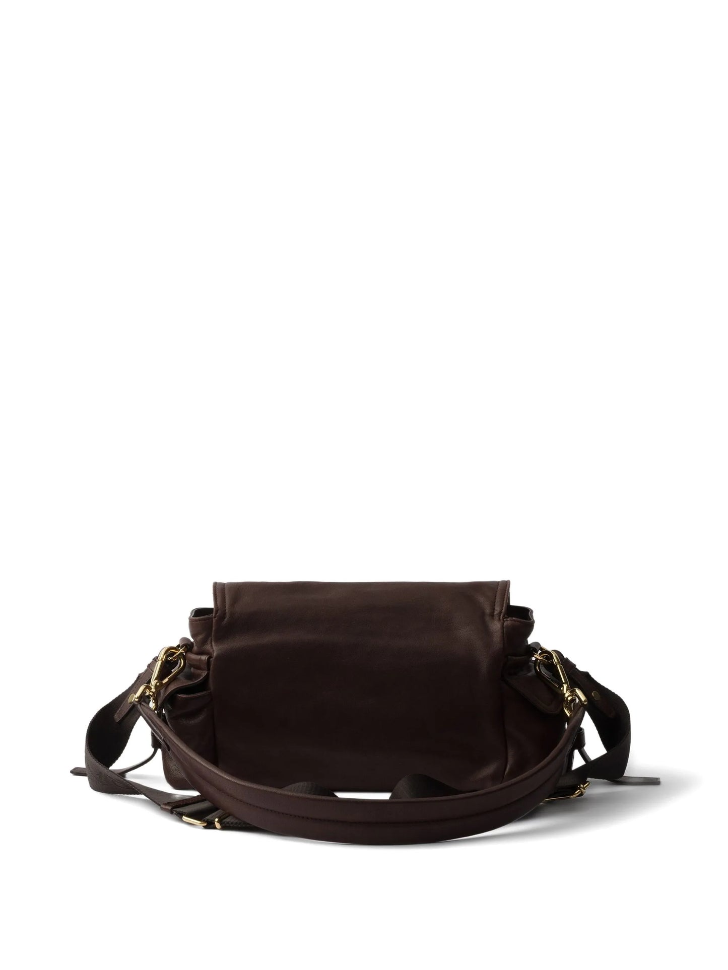 Explore medium nappa leather shoulder bag with flap