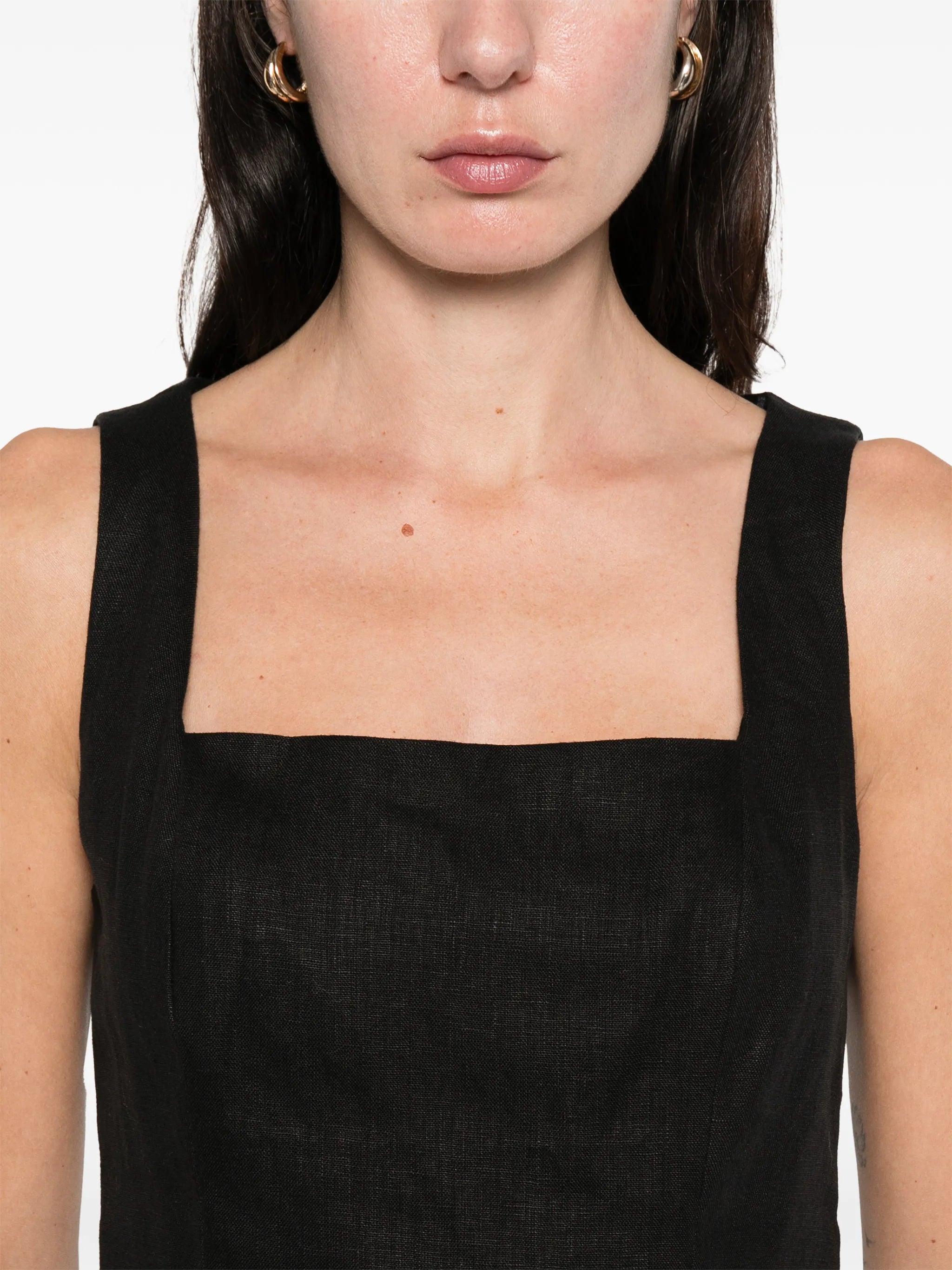 Mina square-neck top