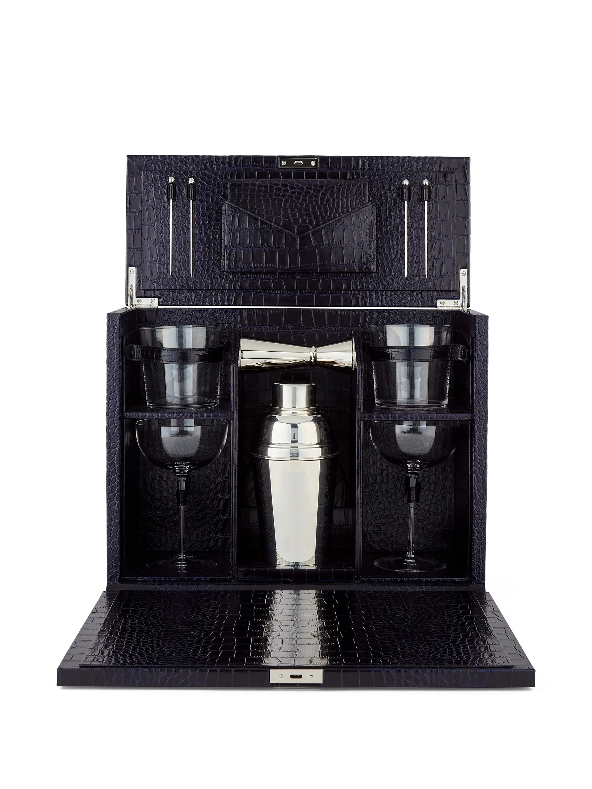 Mara crocodile-effect cocktail box set