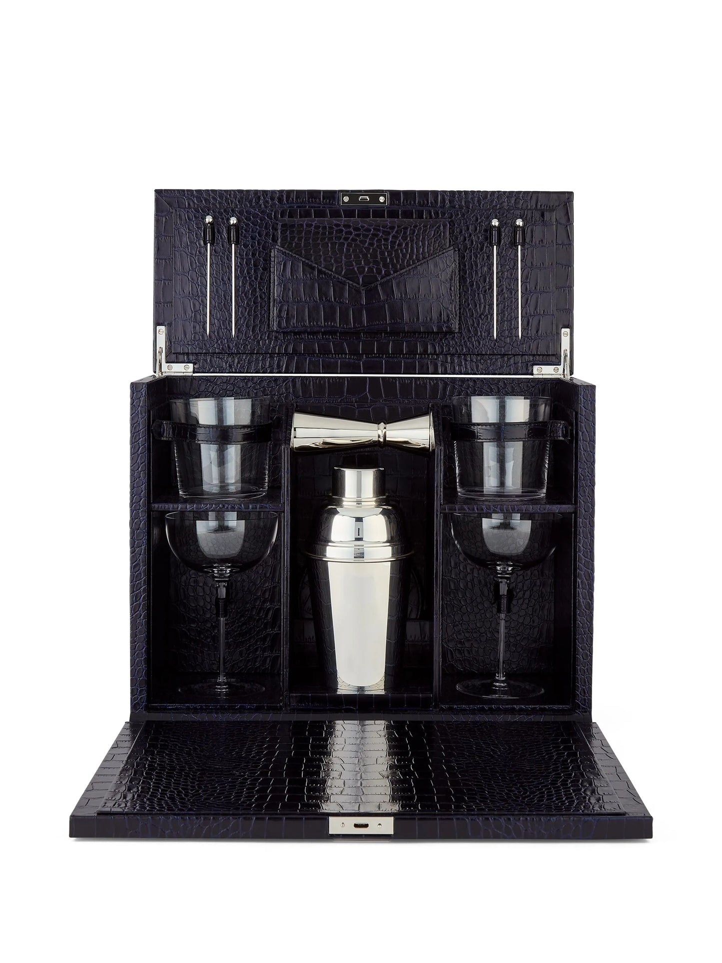 Mara crocodile-effect cocktail box set