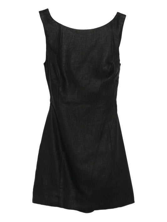 Sofia boat-neck mini dress