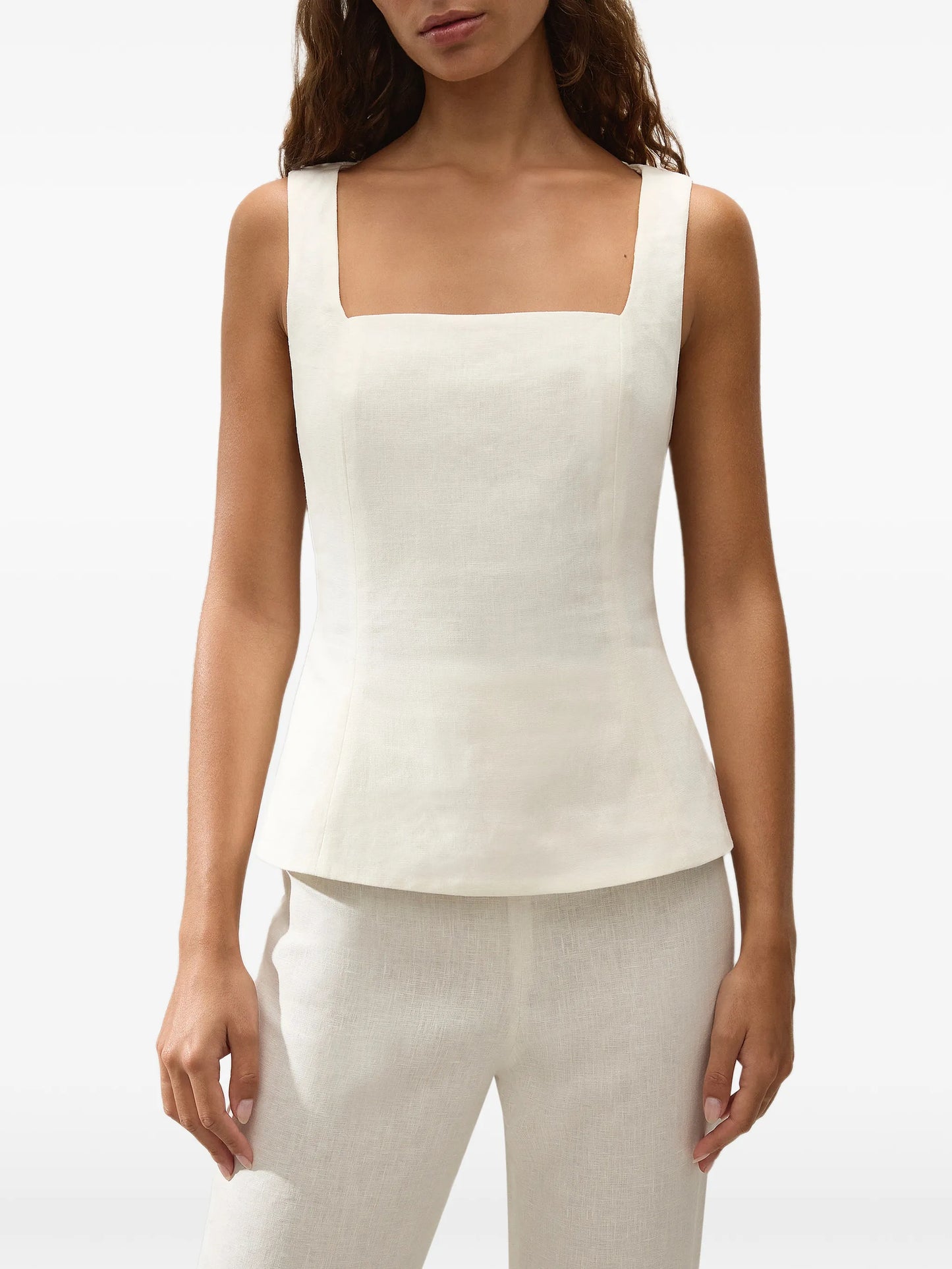 Mina square-neck top