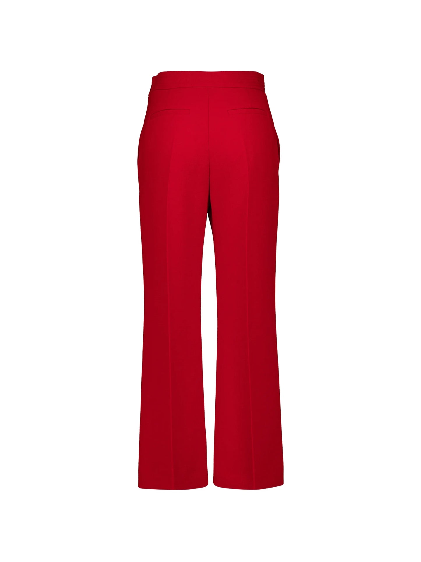 V-detail wool-crepe trousers