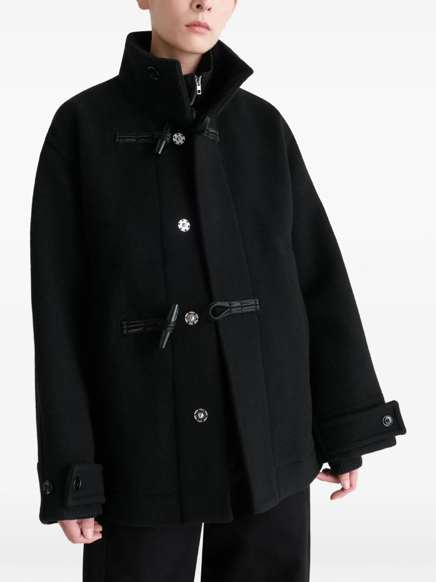 black belted duffle coat