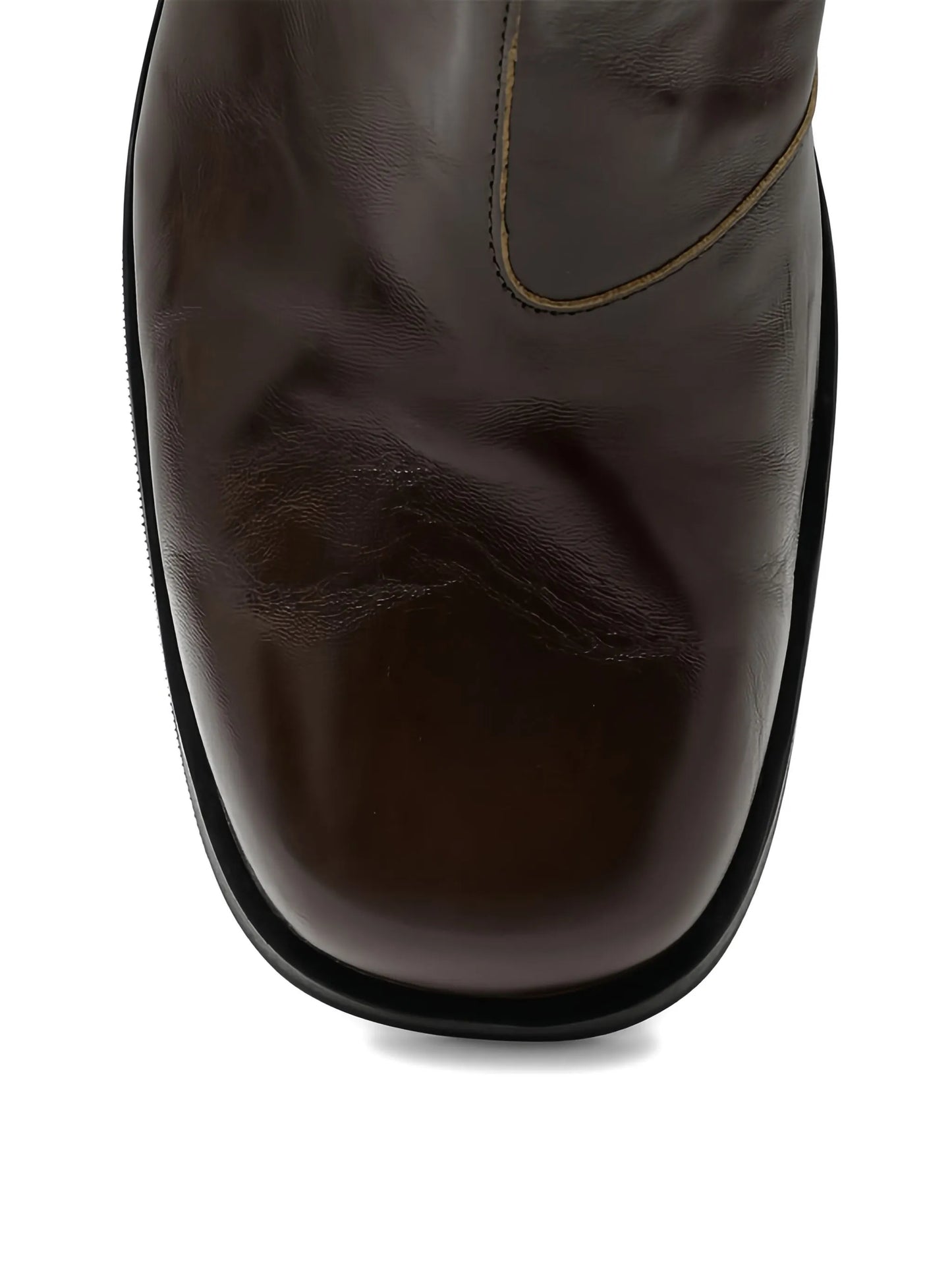 Camion zip-detail leather boots