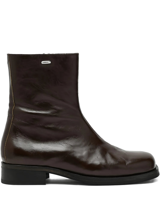 Camion zip-detail leather boots
