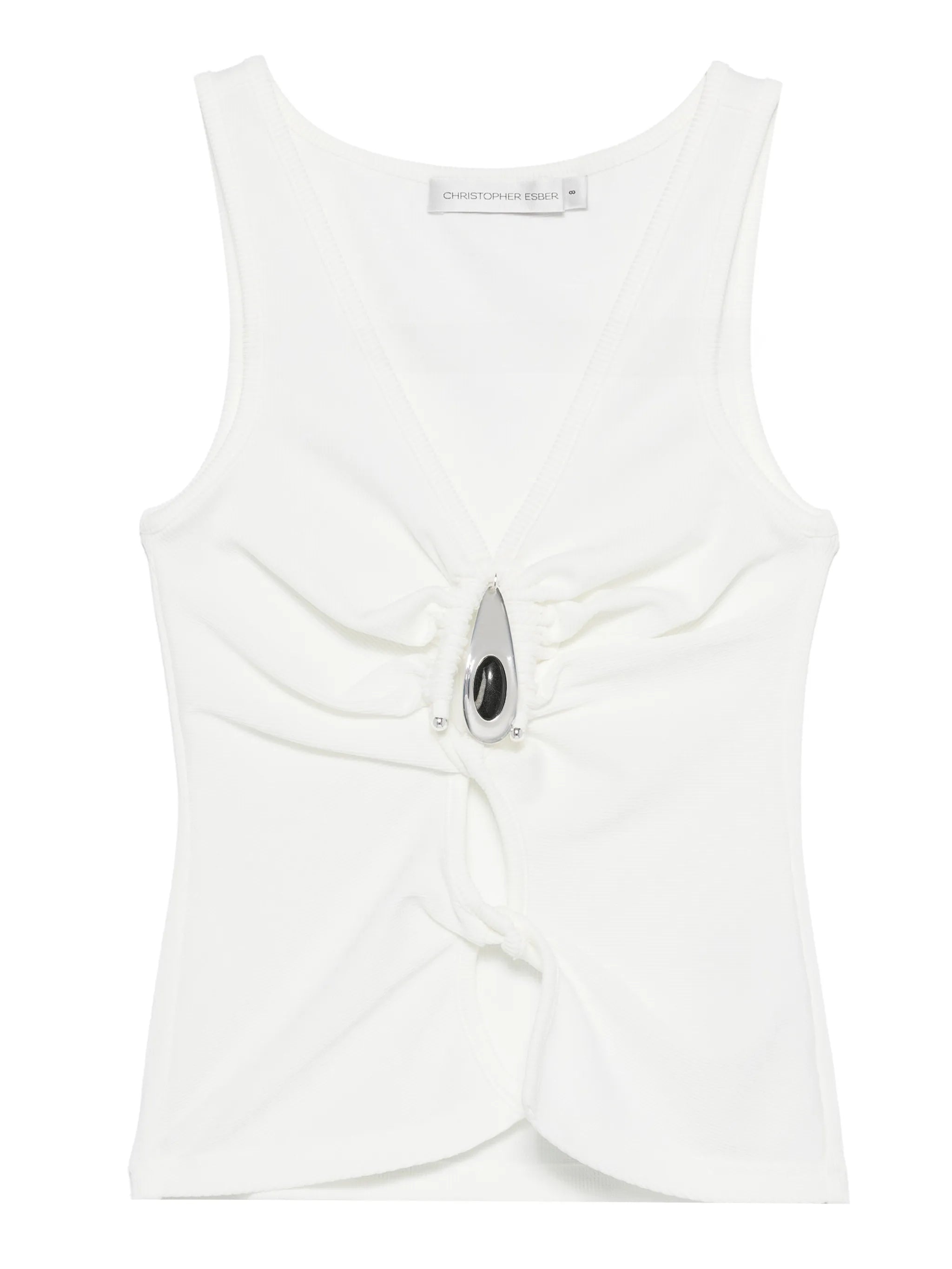 crystal-pendant tank top