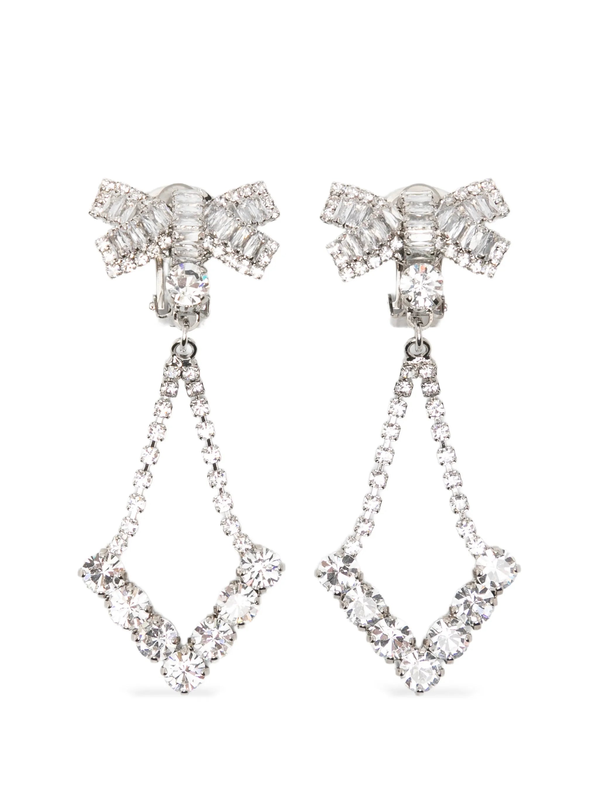 bow-pendant earrings