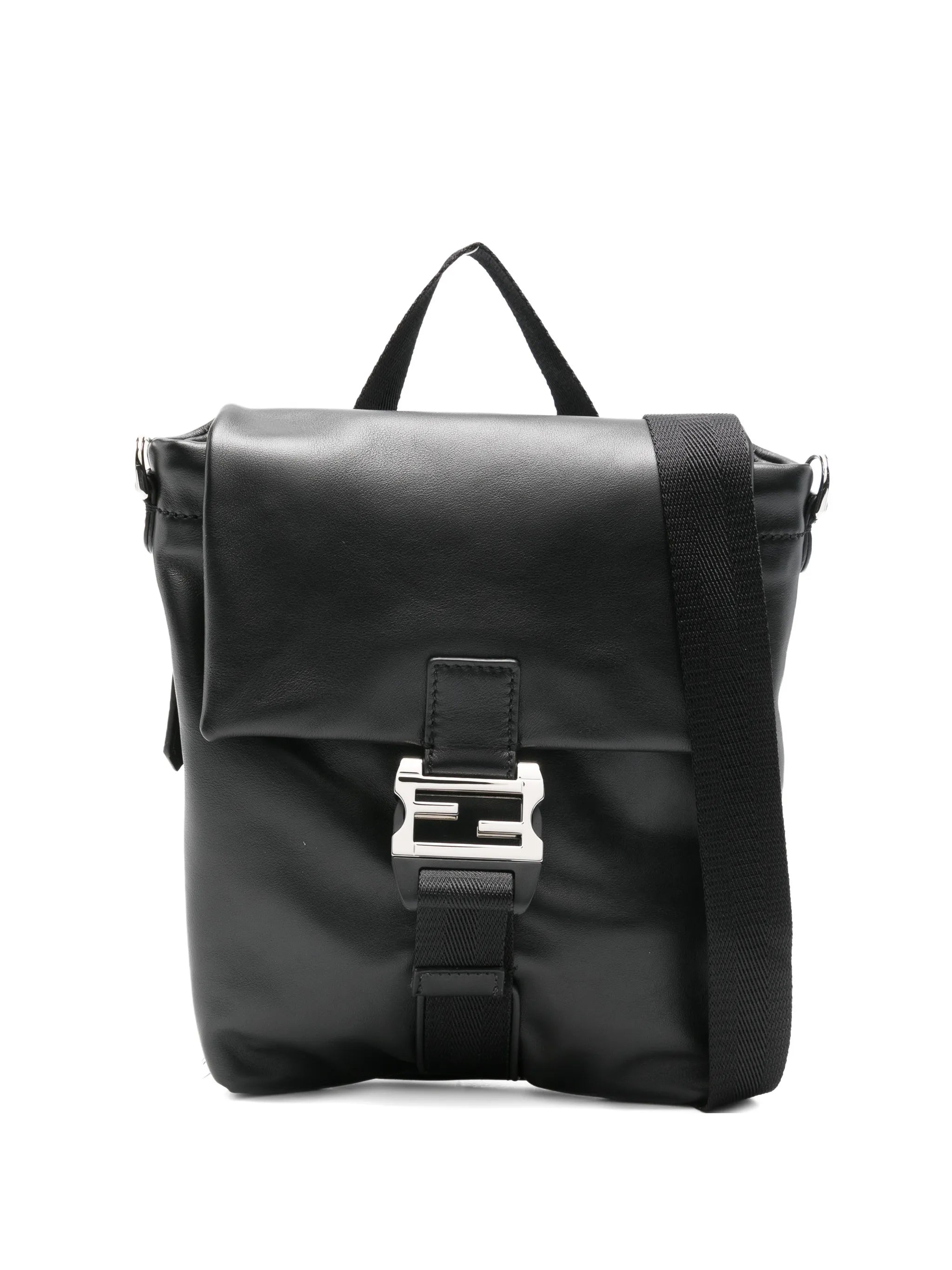 Flux FF buckle leather shoulder bag