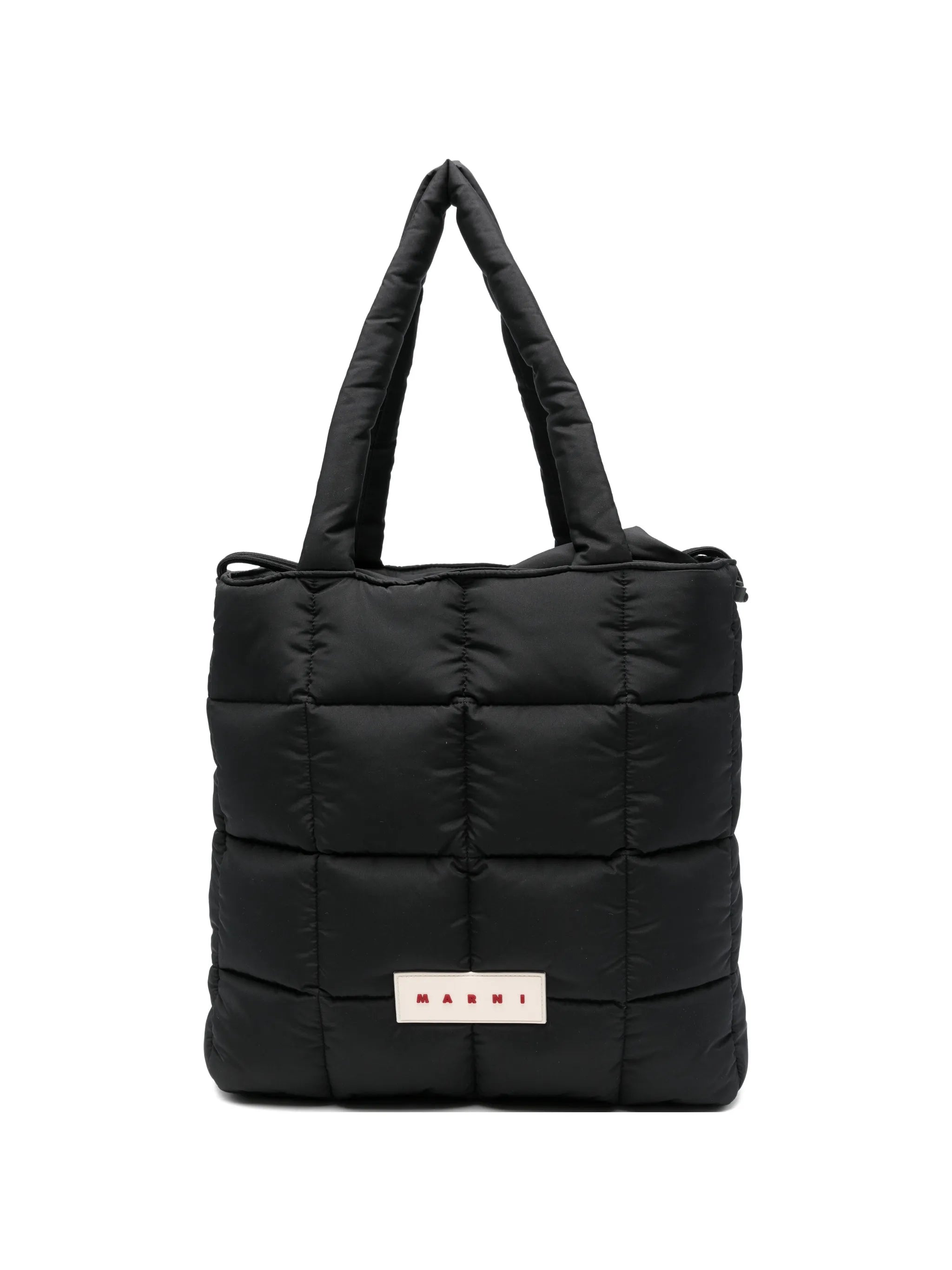 padded logo tote bag