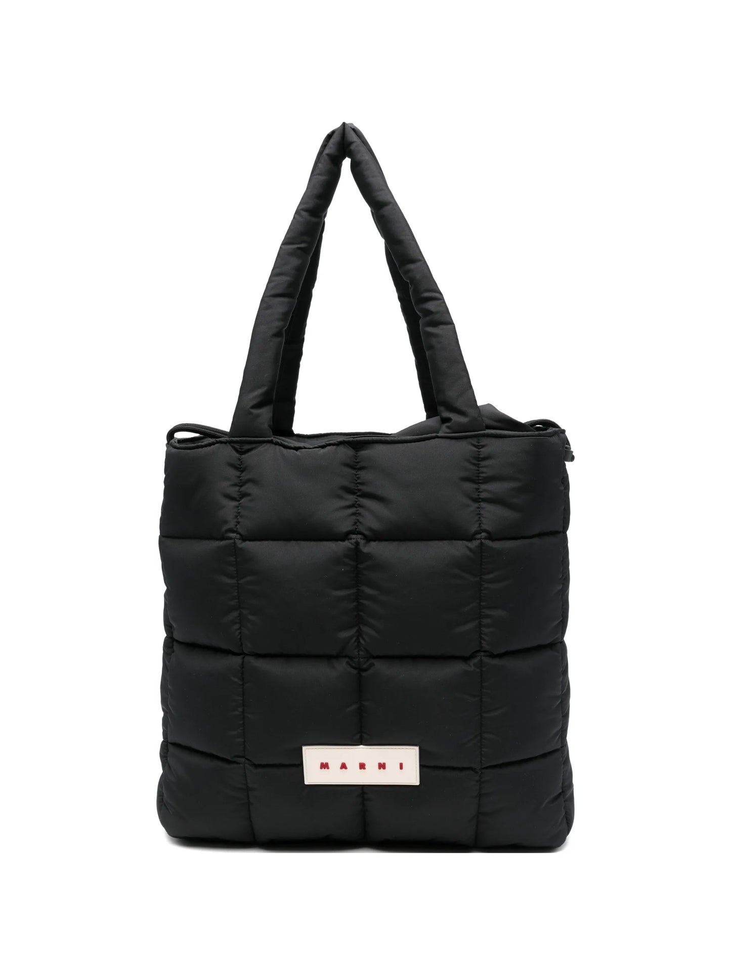 padded logo tote bag