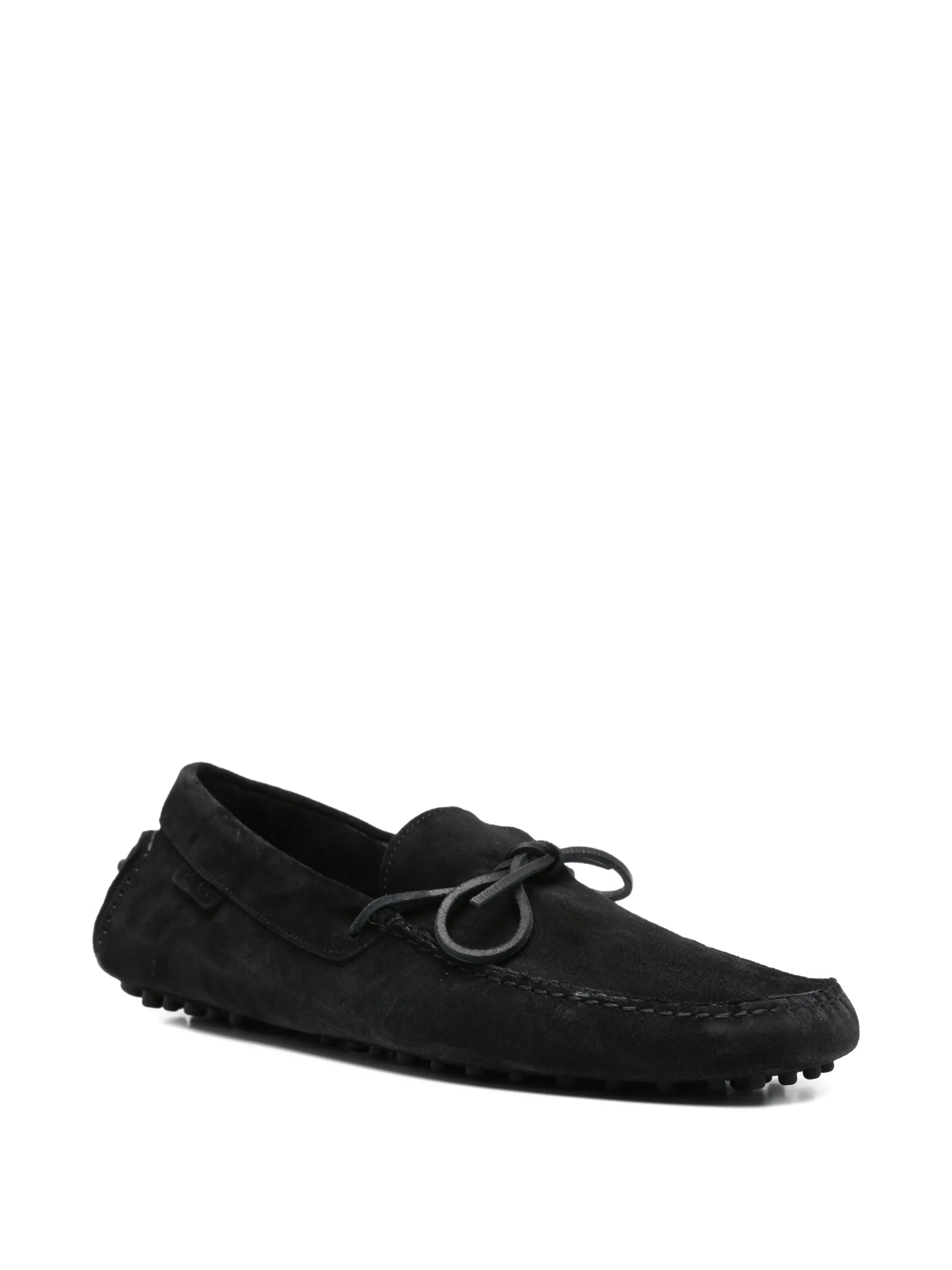 suede tie loafers