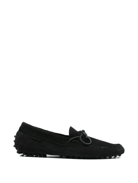 suede tie loafers