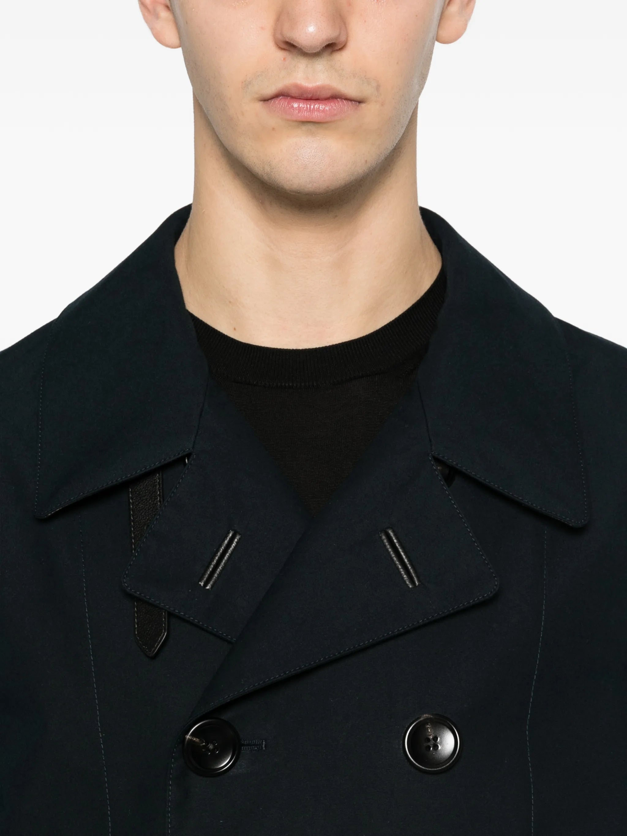 double-breasted trench coat