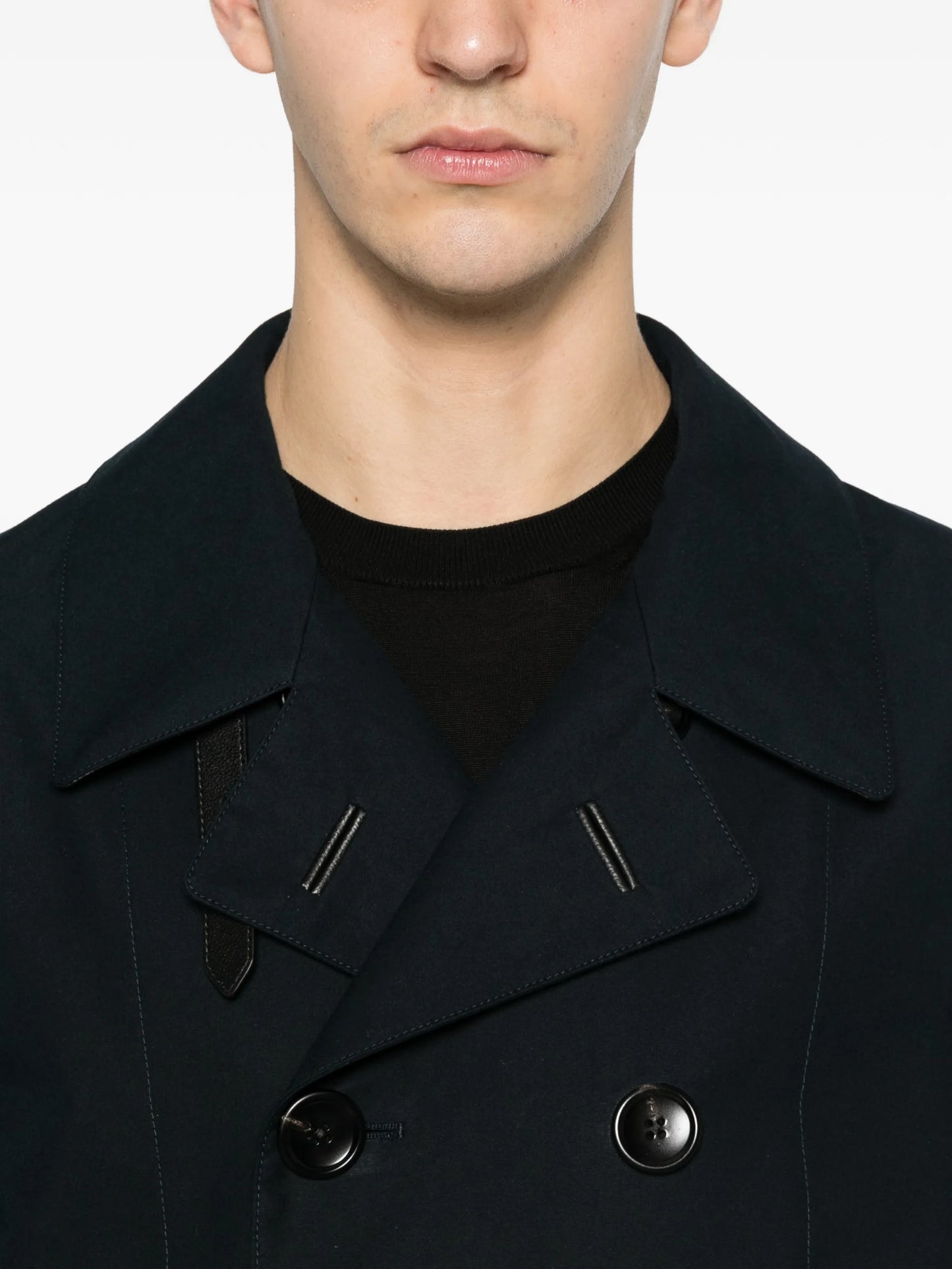 double-breasted trench coat