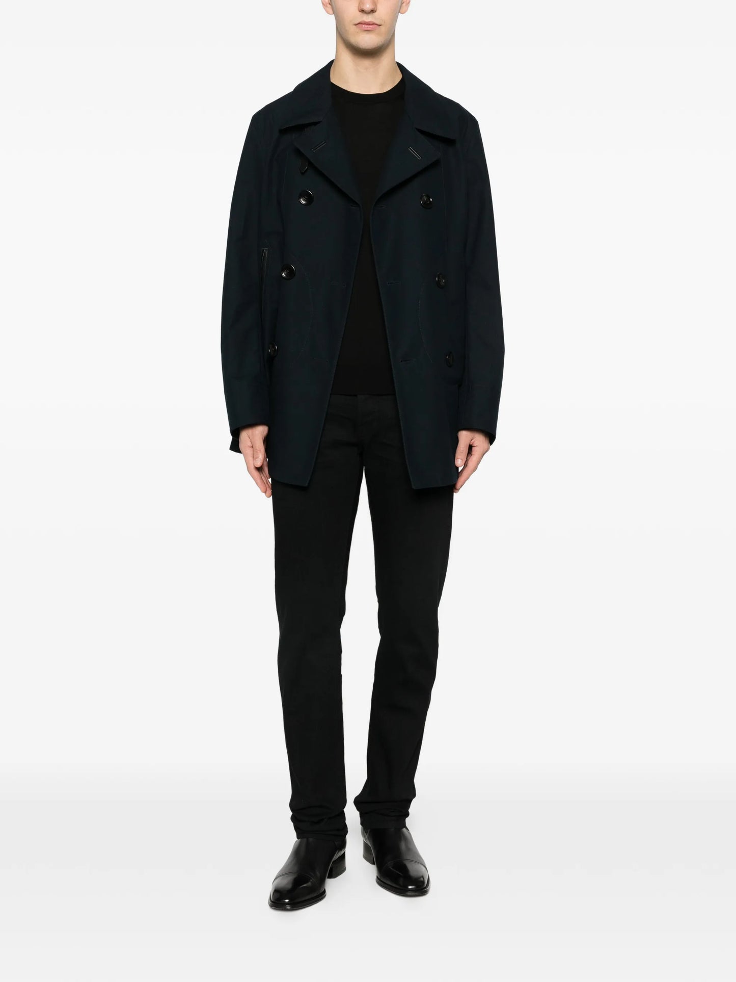 double-breasted trench coat