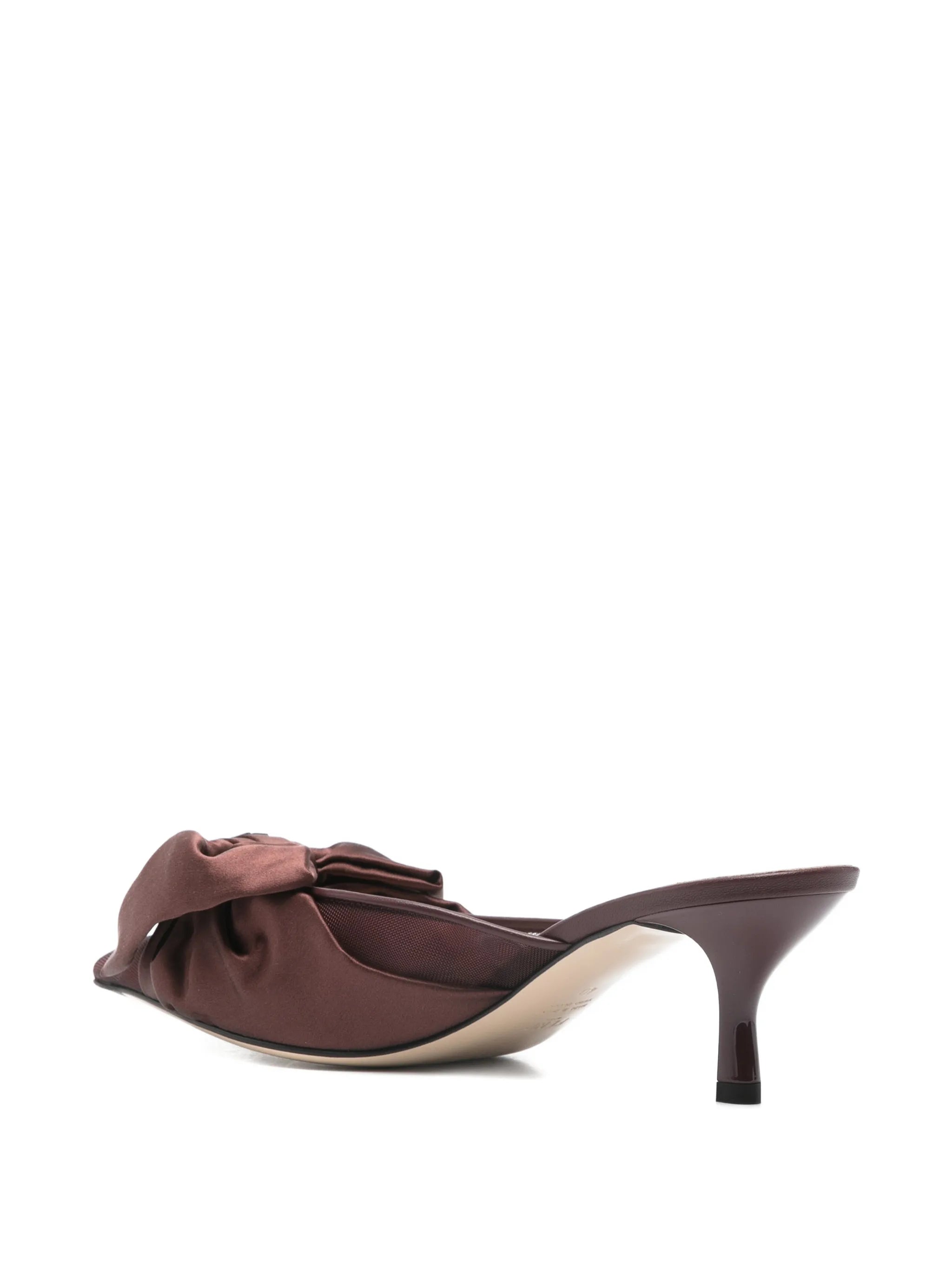 Colibrì red satin mules