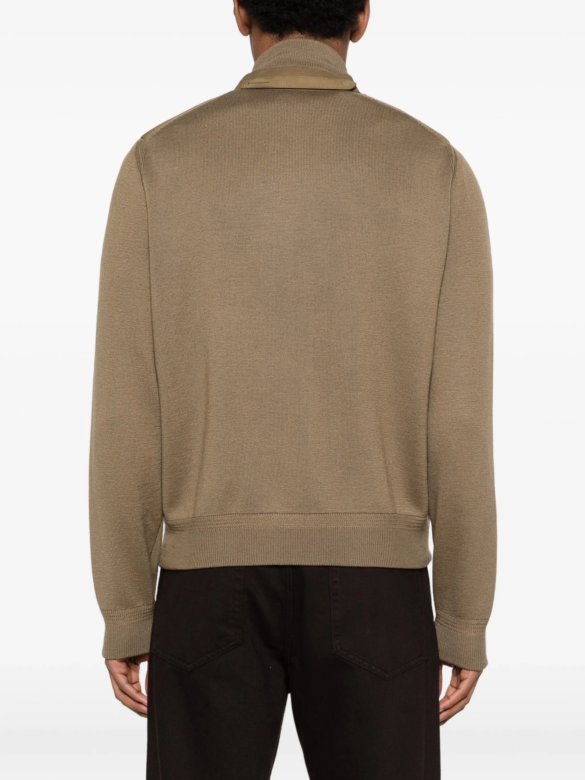 nubuck front merino bomber