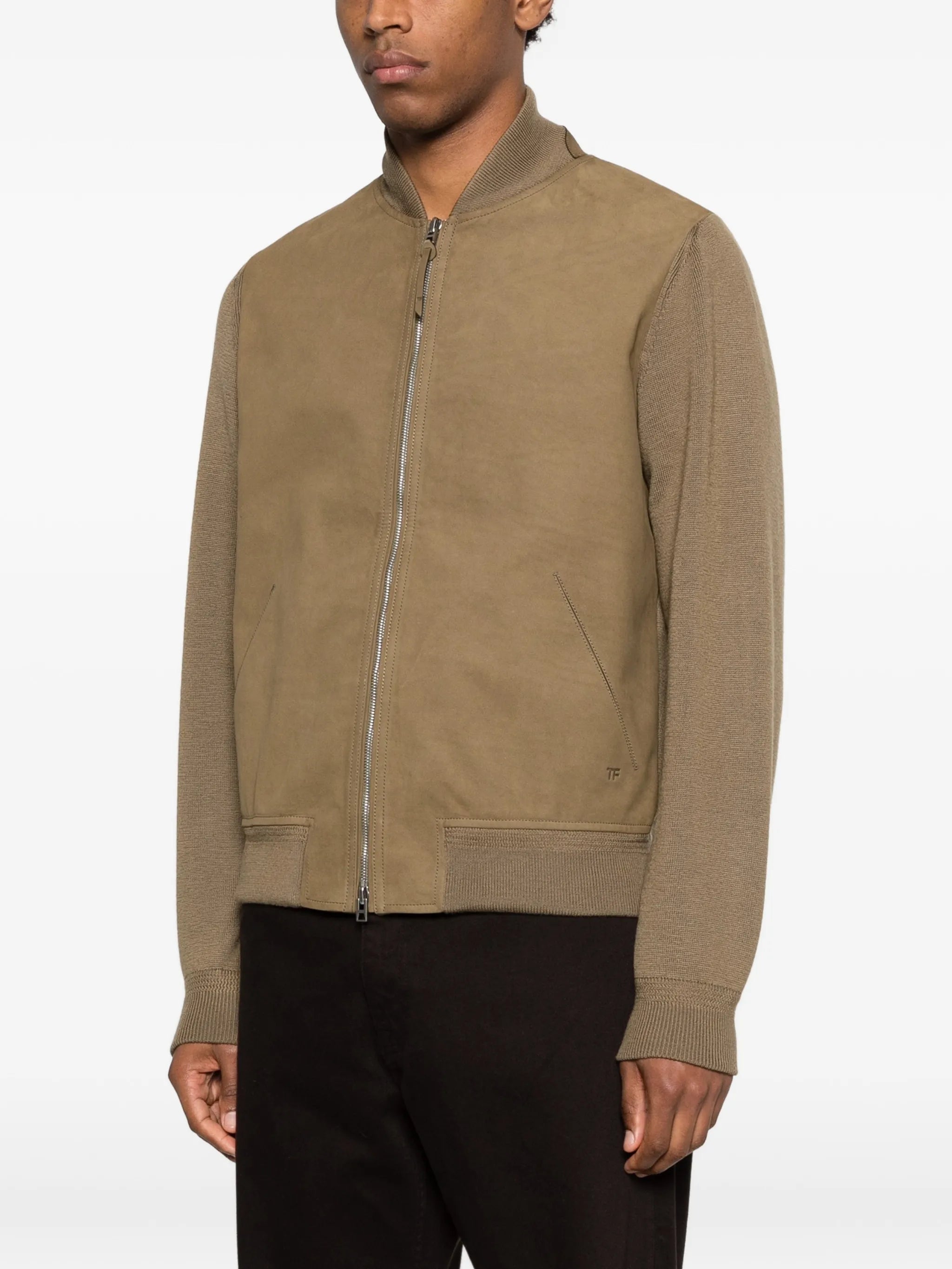 front merino bomber jacket