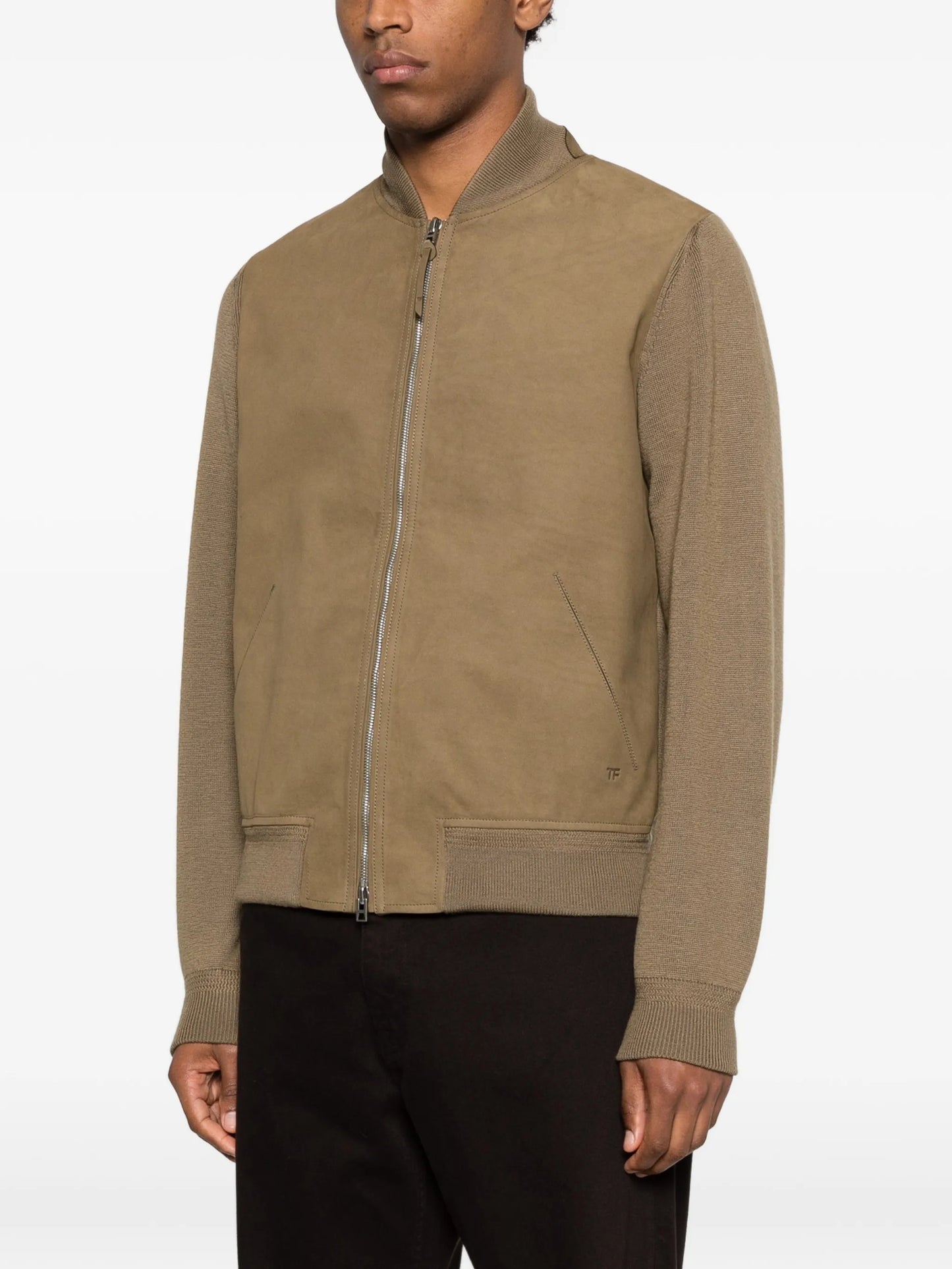 front merino bomber jacket