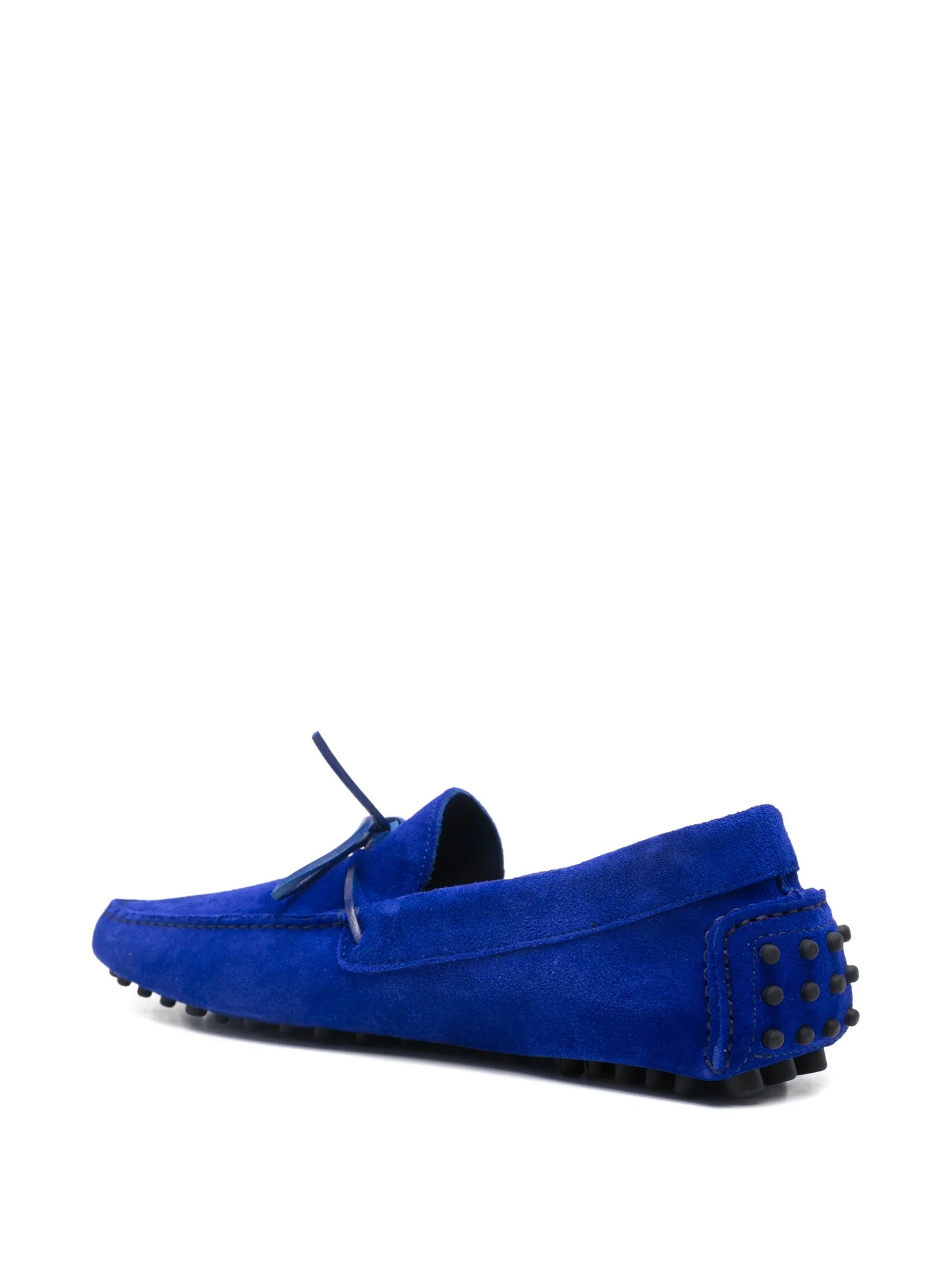 tie suede loafers