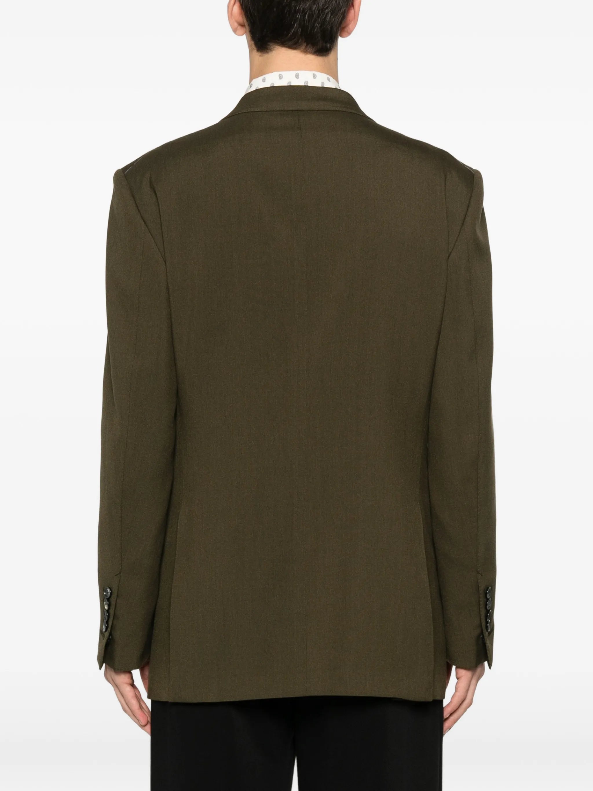 peak-lapel double-breasted blazer