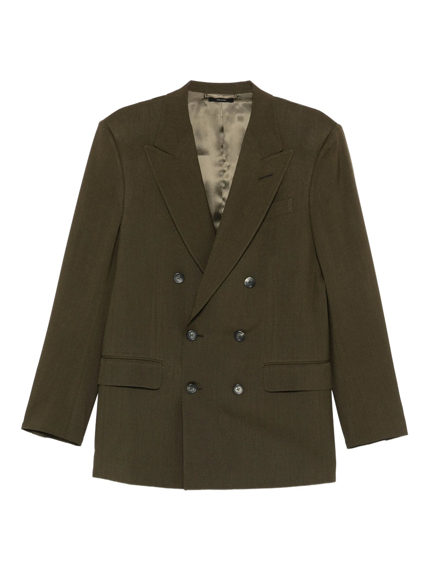 peak-lapel double-breasted blazer