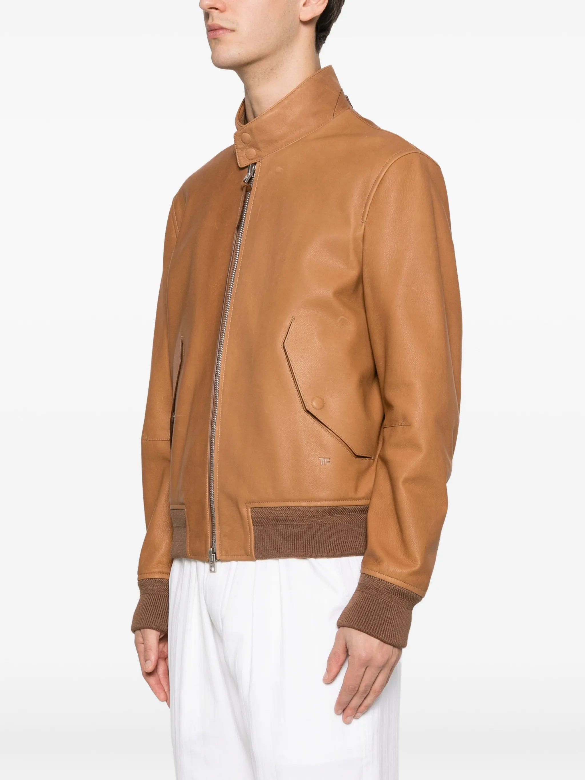 Harrington logo-embroidered jacket