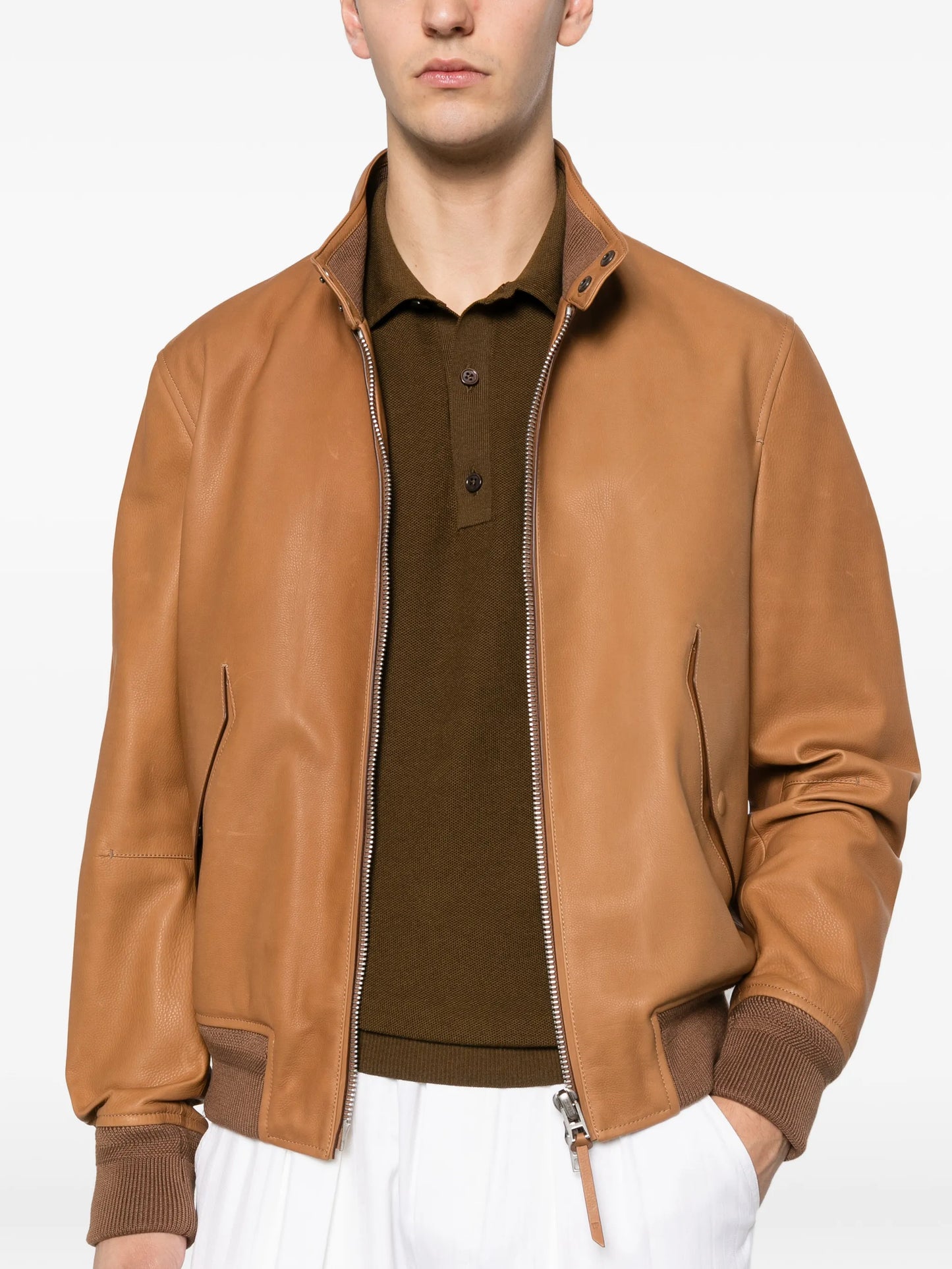 Harrington logo-embroidered jacket