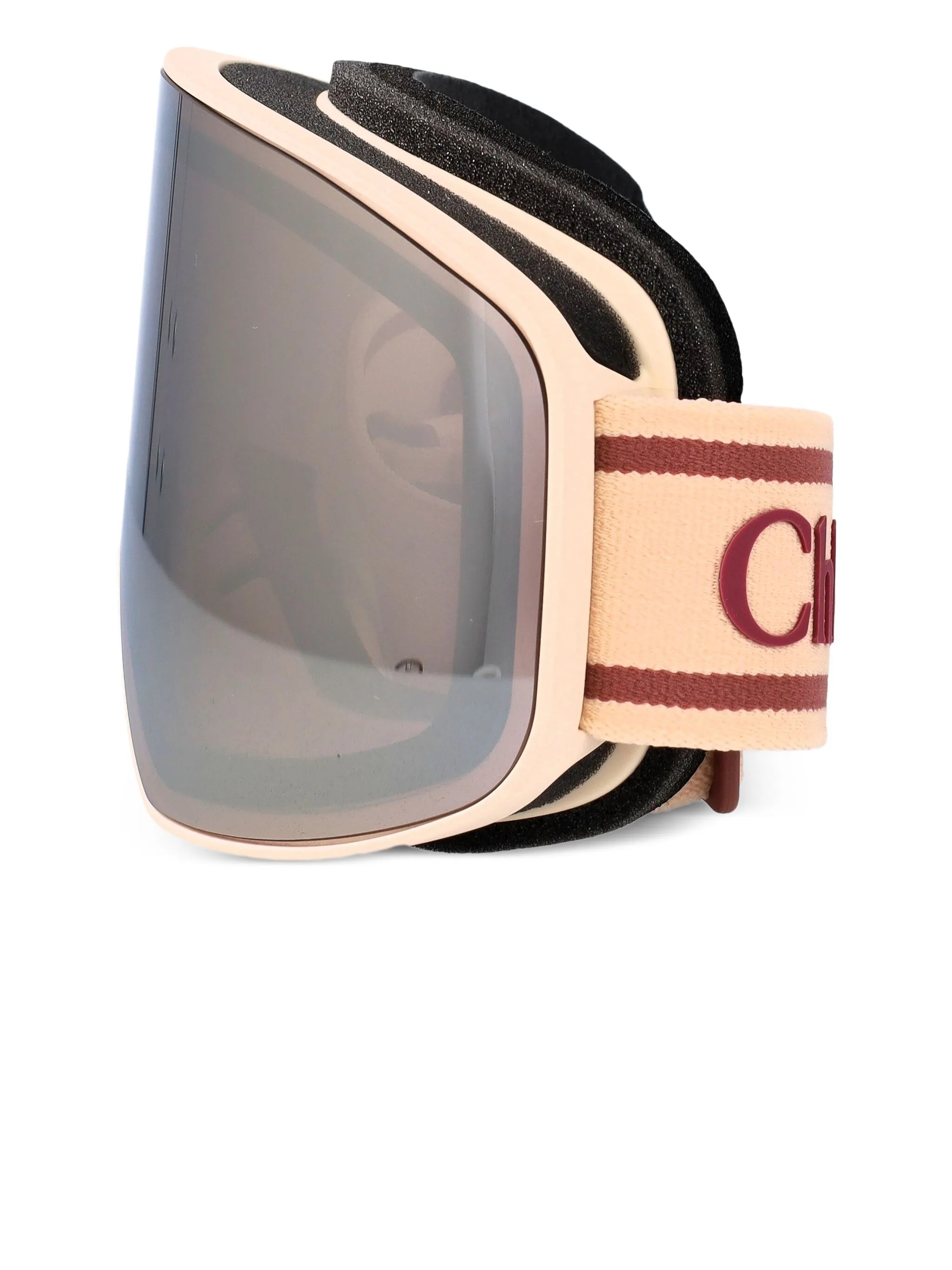 logo-strap ski goggles