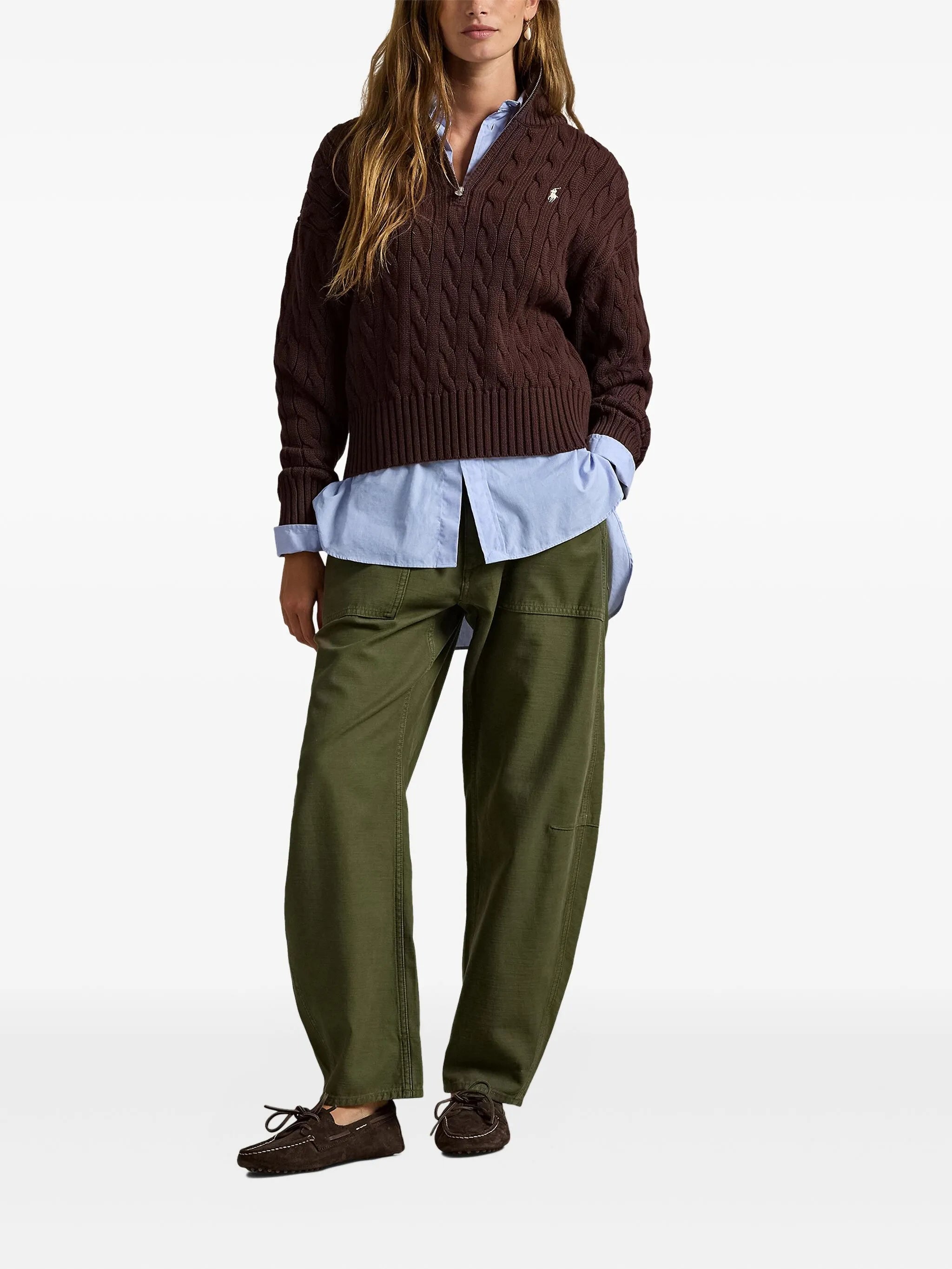 Polo Pony cable-knit sweater