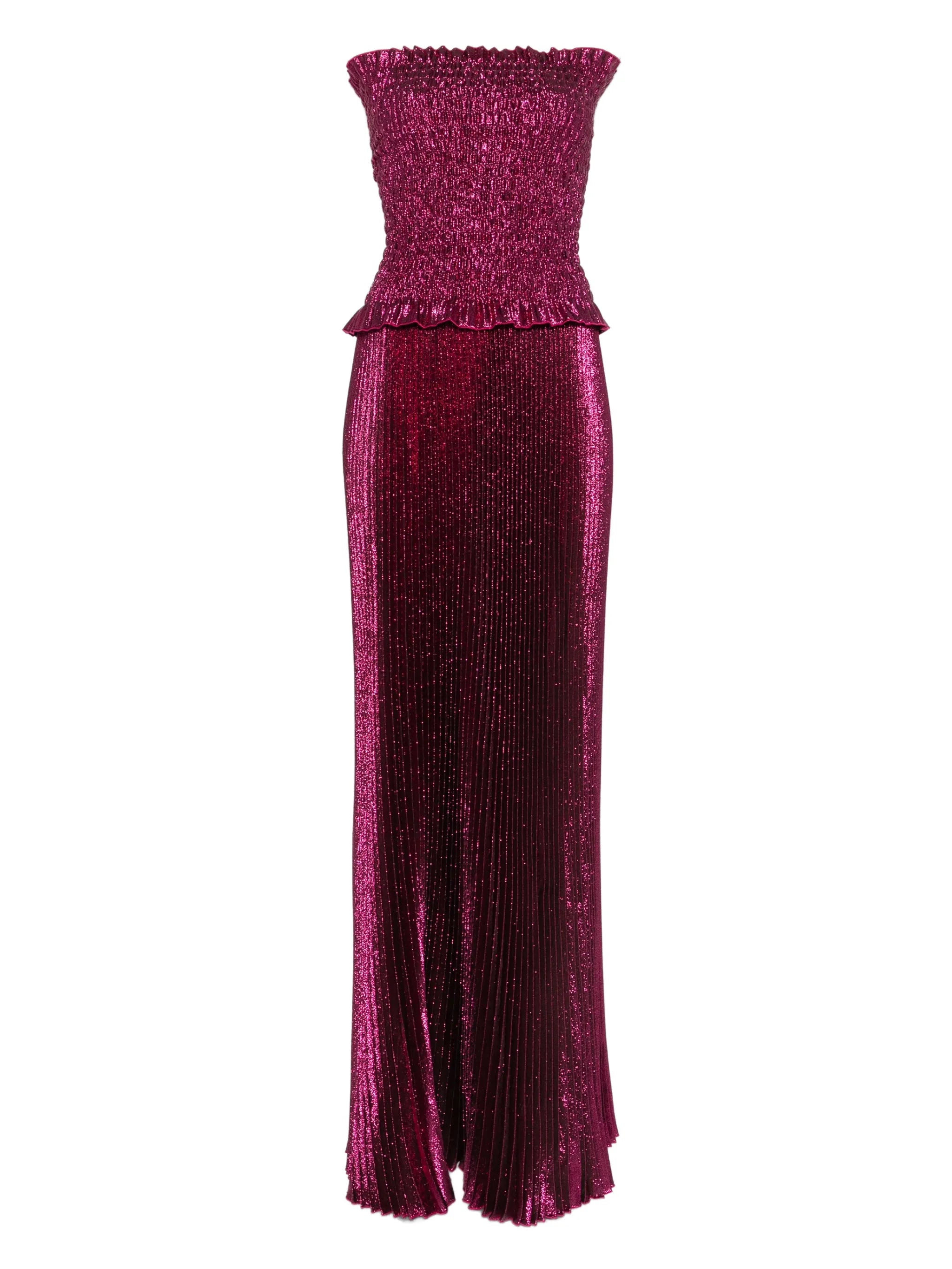 Maya shirred gown
