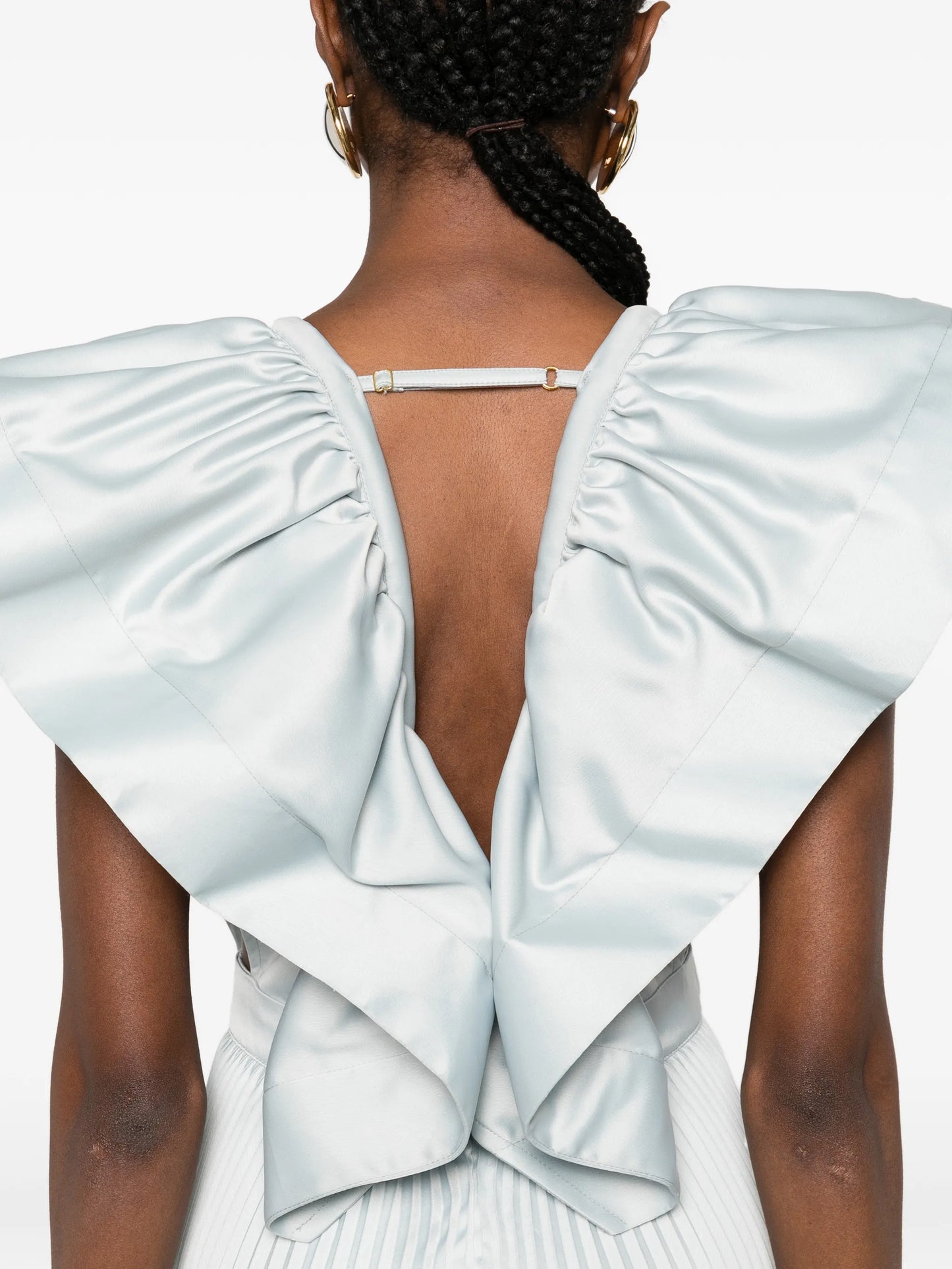 Ventoux ruffled V-neck gown