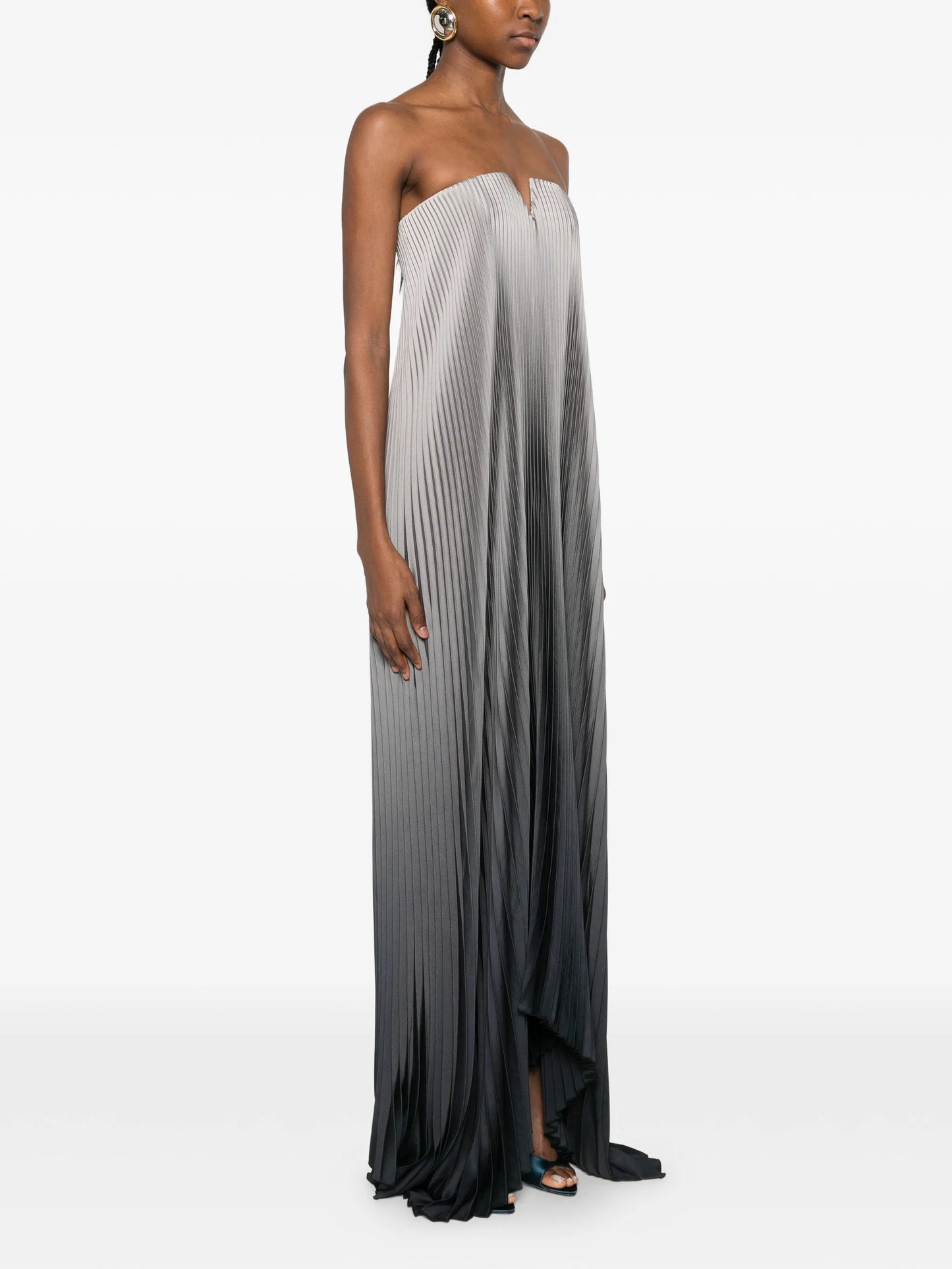 Black Tie pleated ombré gown