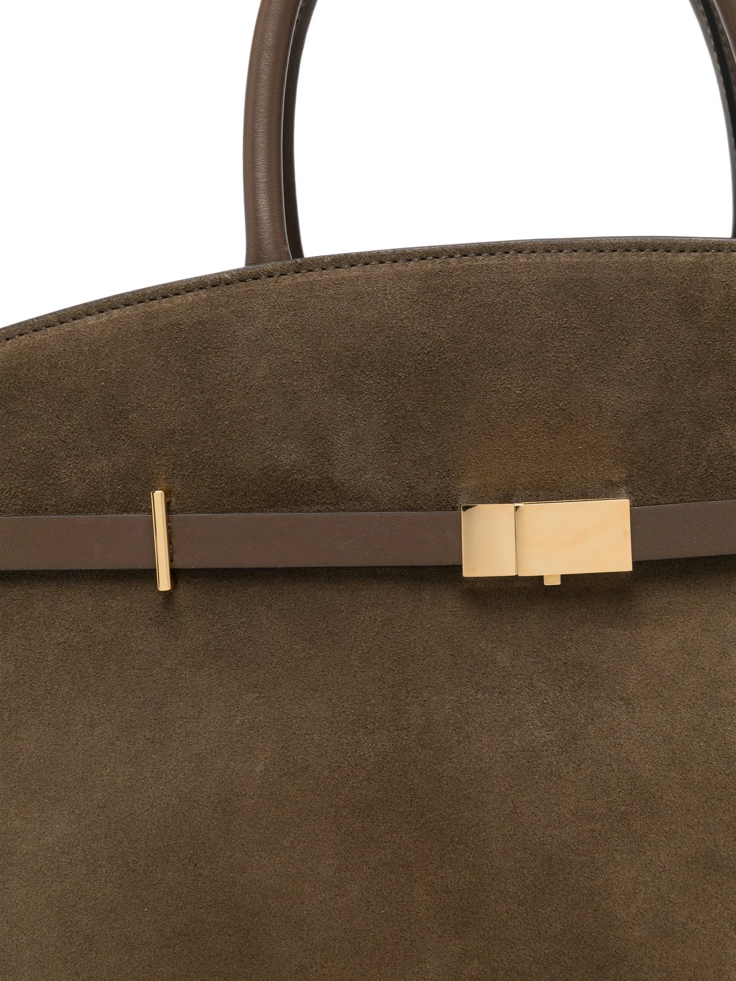 Hudson top-handle suede tote bag