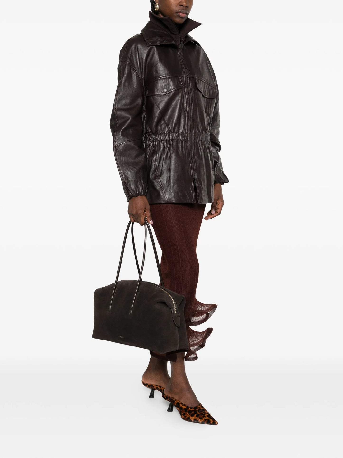 stockholm suede shoulder bag