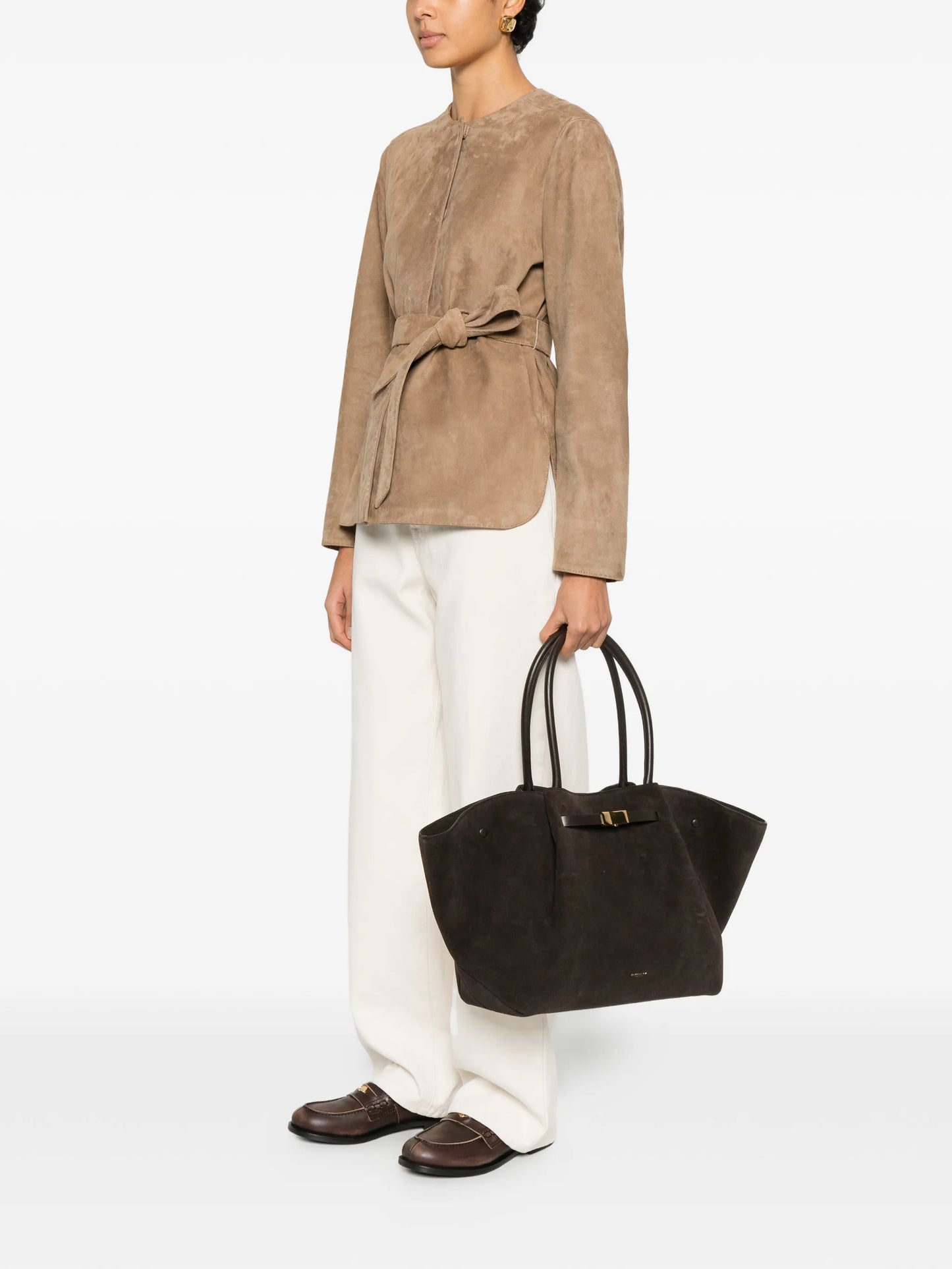 New York suede shoulder bag