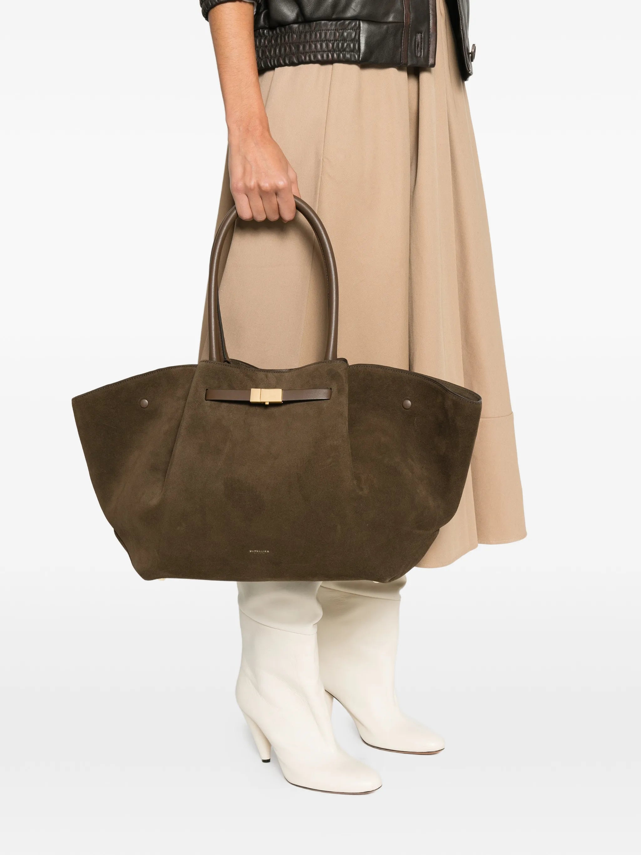 New York suede shoulder bag