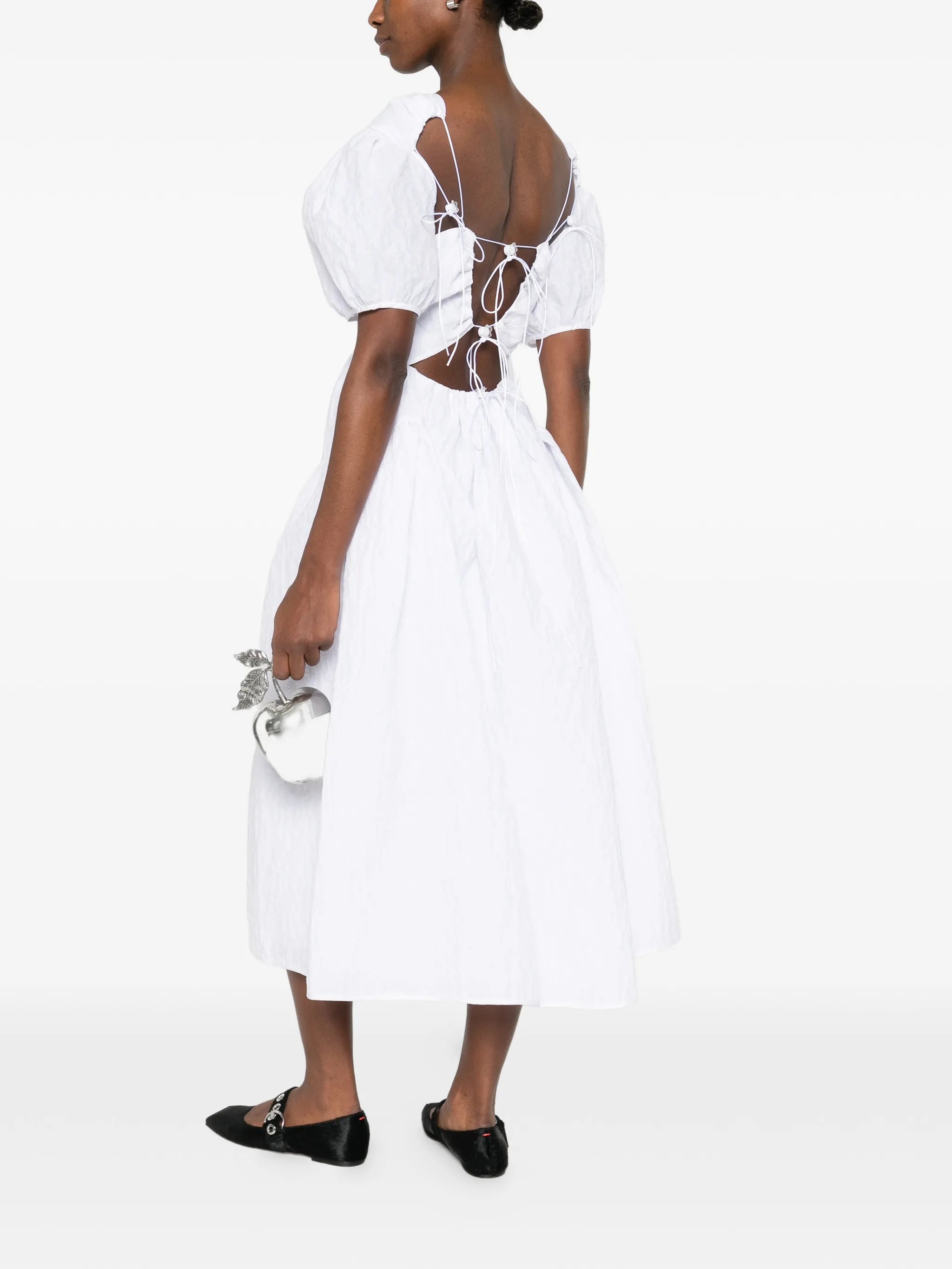 Catrine puffed midi dress