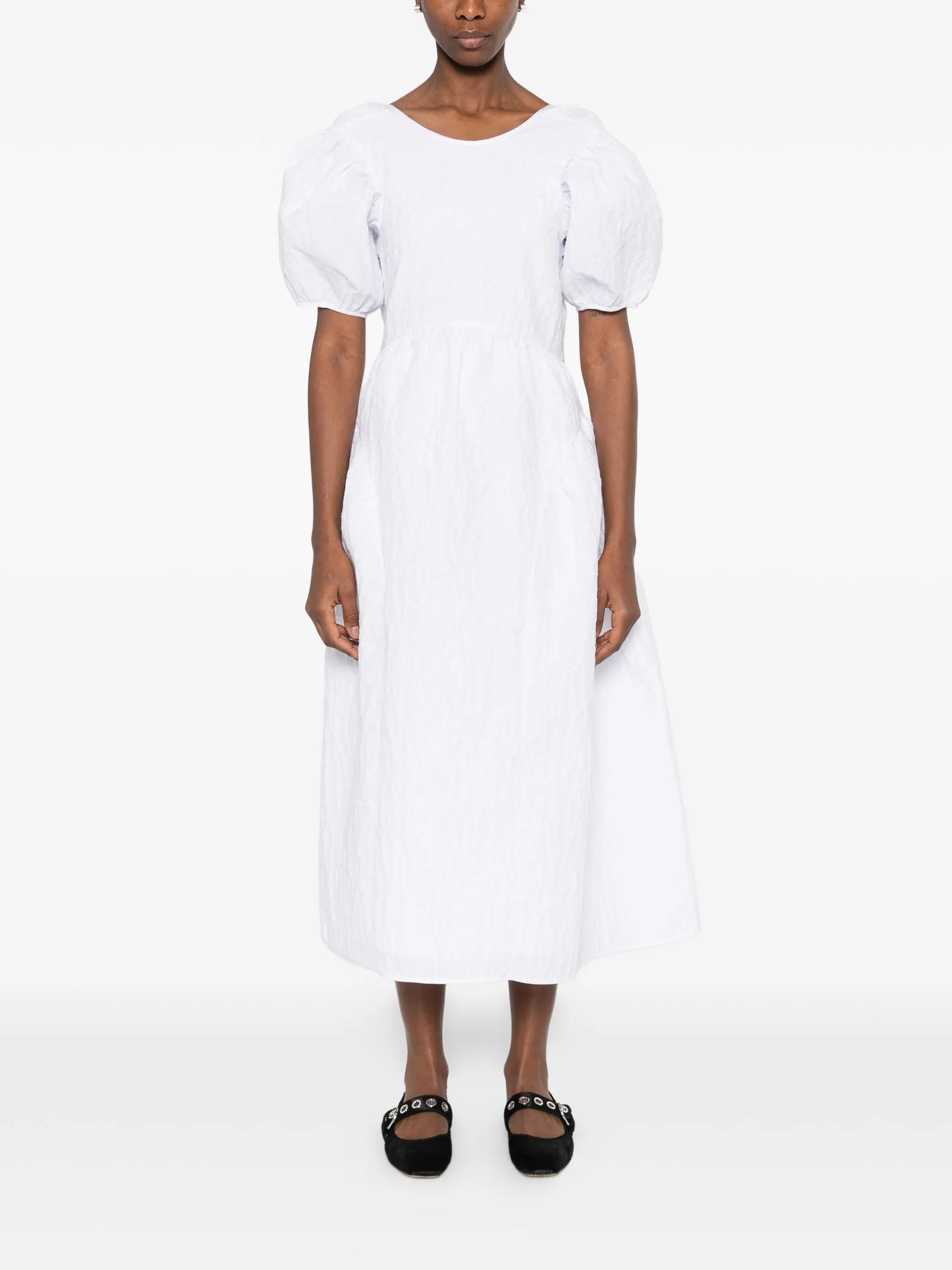 Catrine puffed midi dress