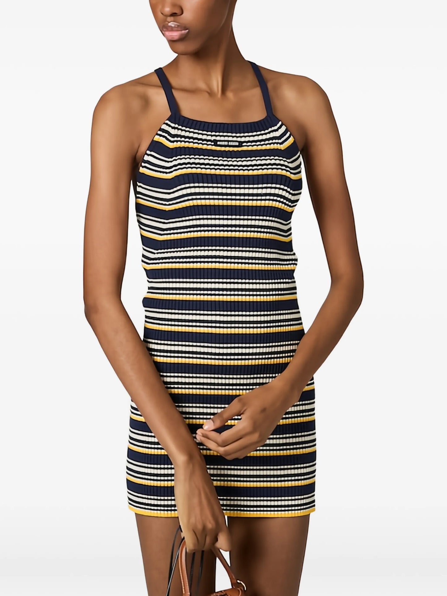 cotton knit mini dress